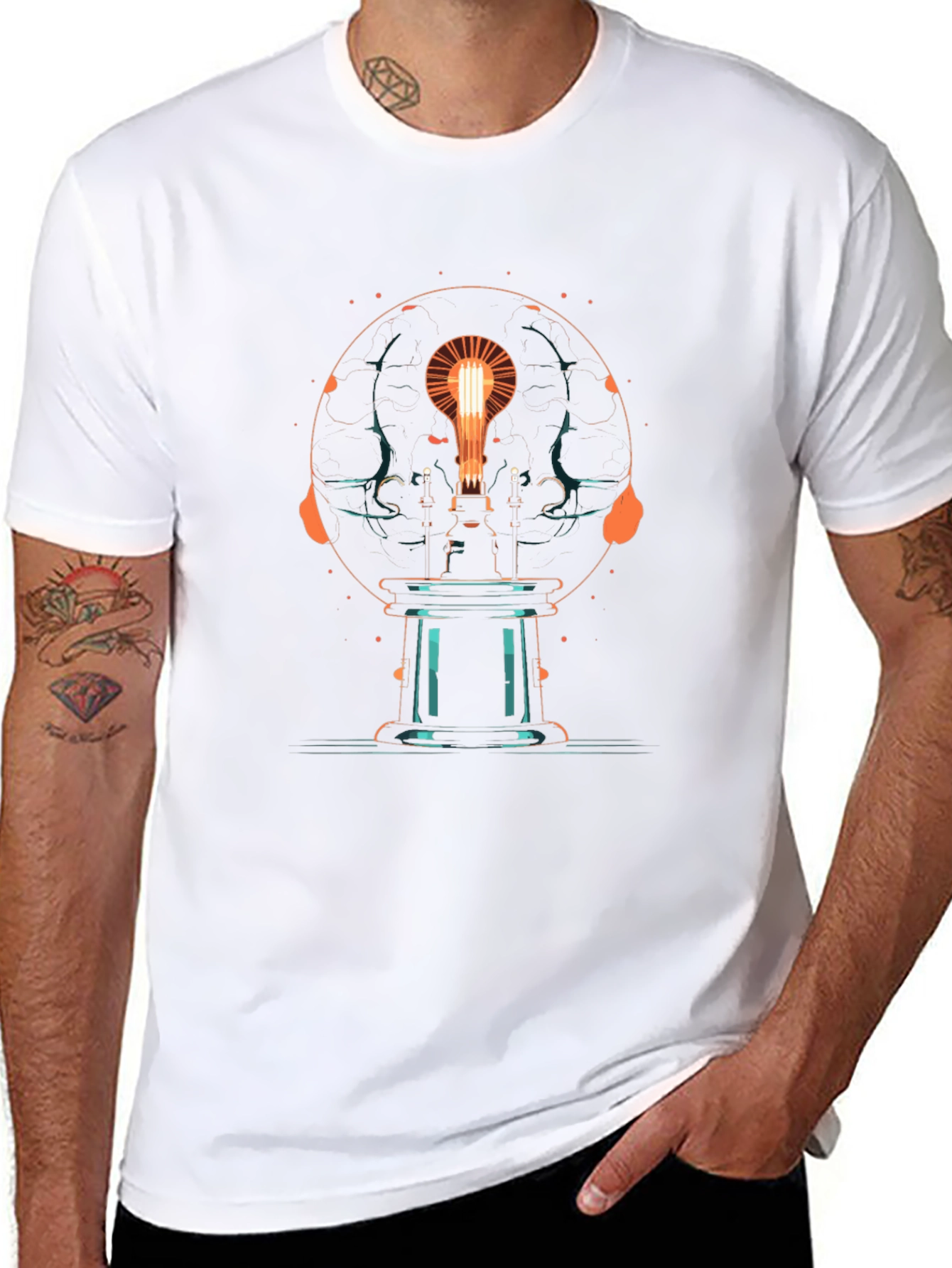 Light Bulb Design T-Shirt