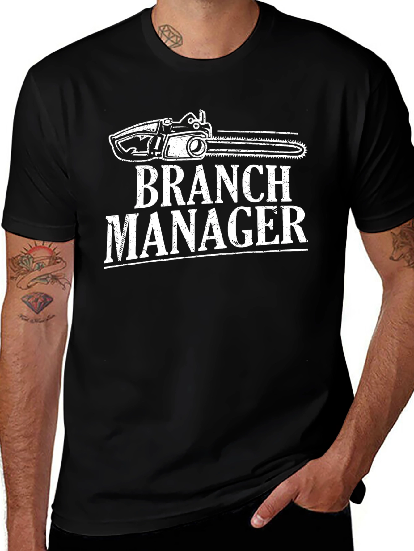 Branch Manager T-Shirt - Funny Chainsaw Graphic Tee