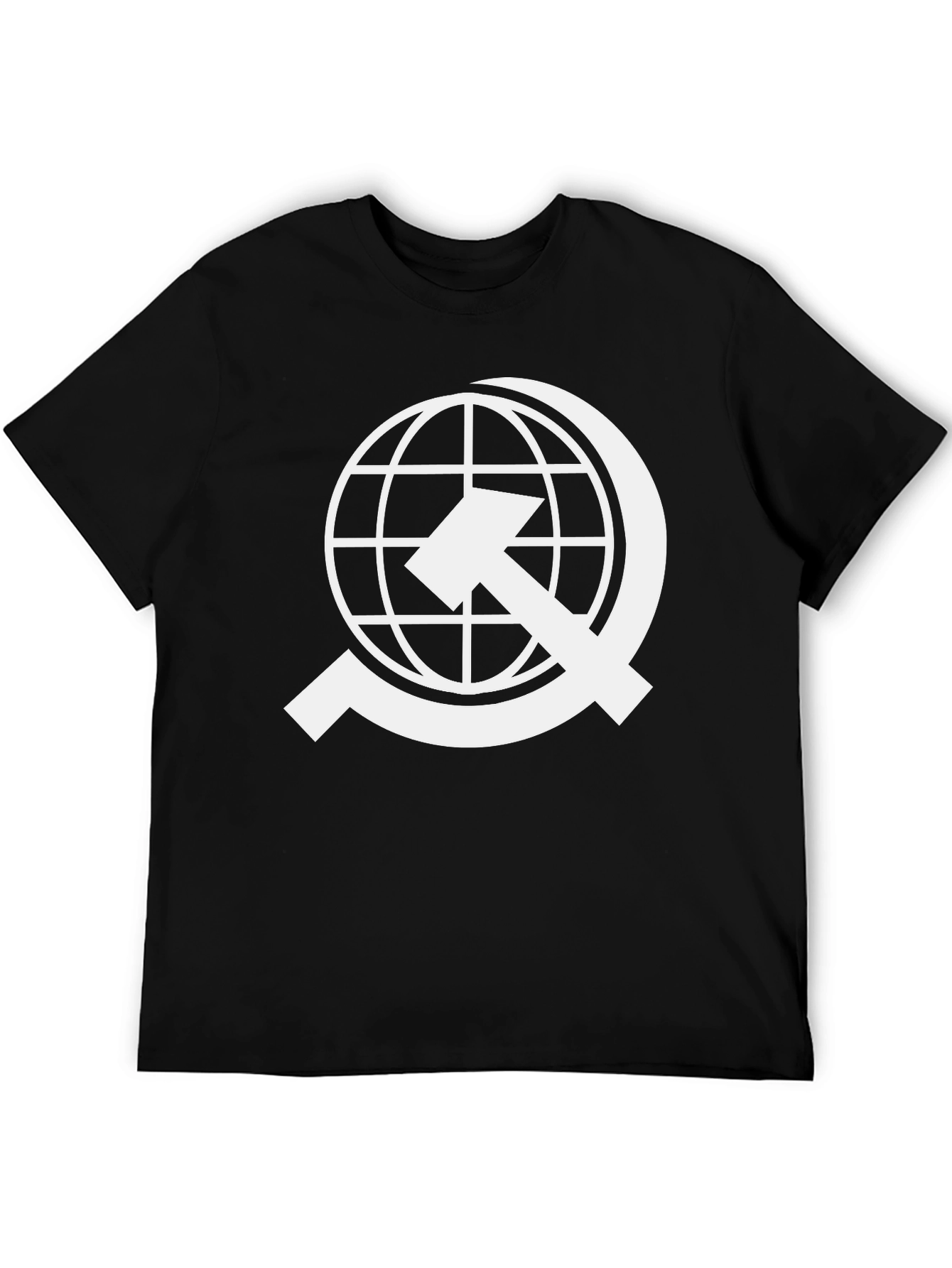 Global Solidarity Tee - White Design on Black