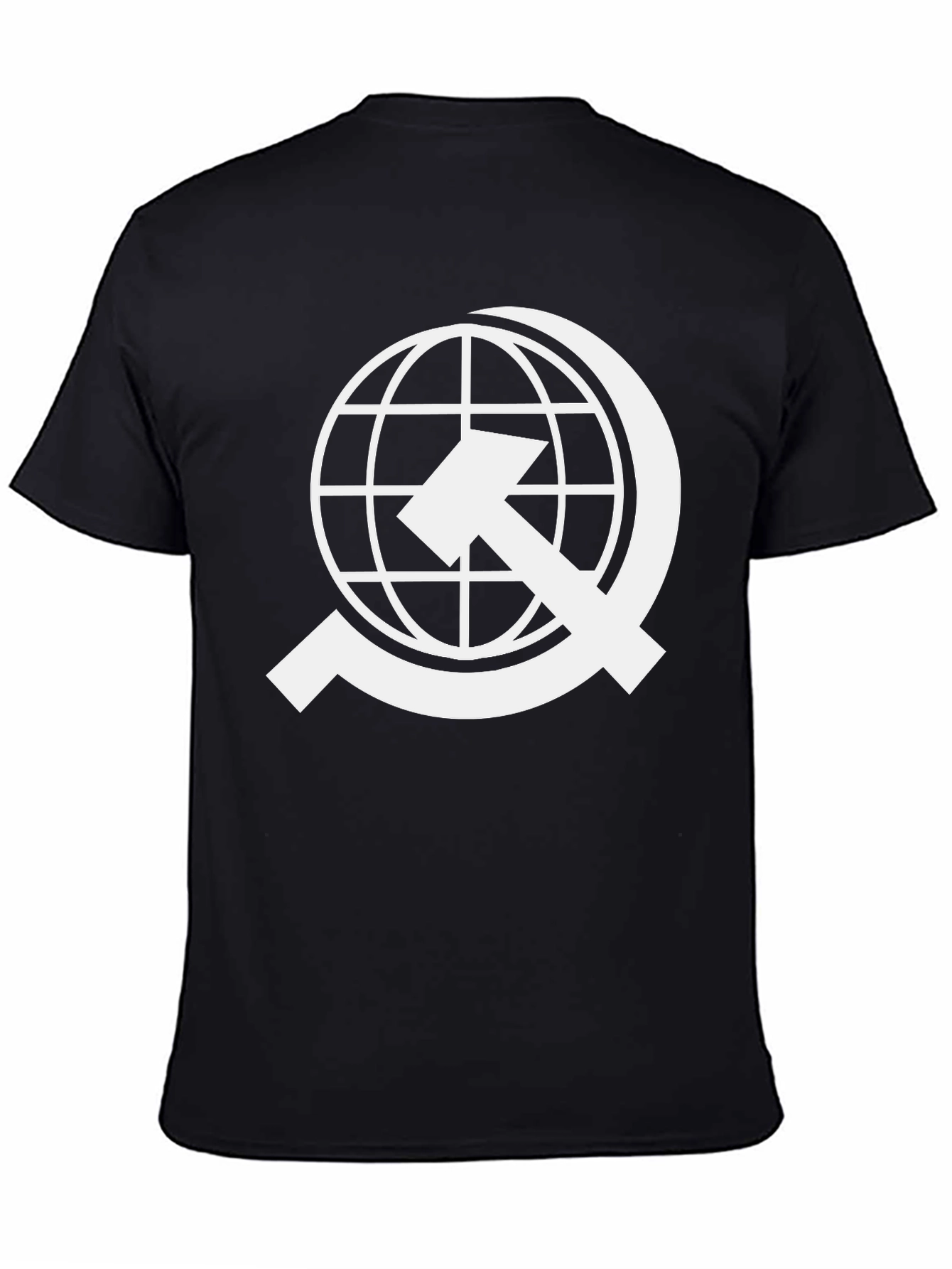Global Solidarity Tee - White Design on Black