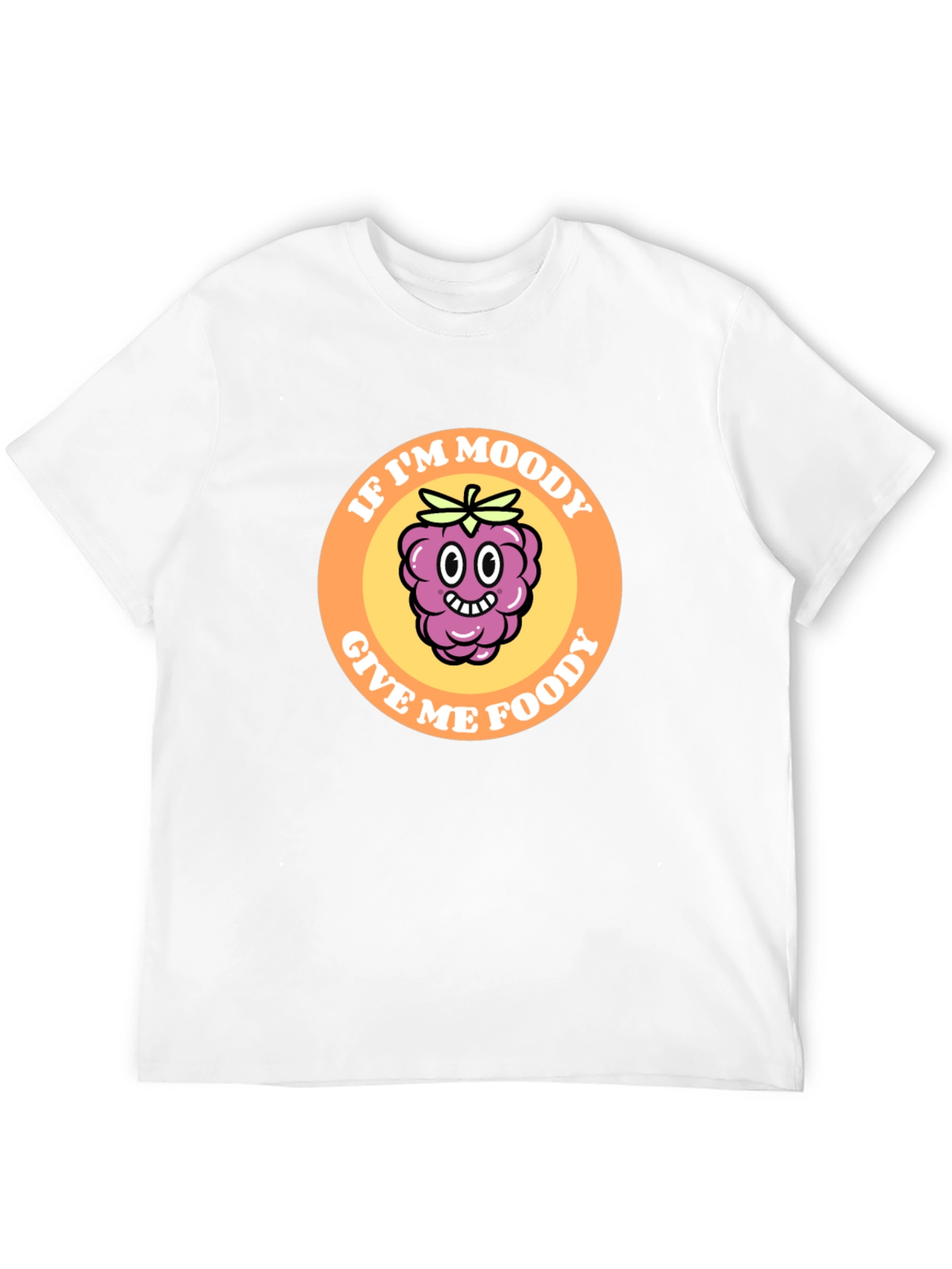 Moody Raspberry Graphic Tee - Black Cotton T-Shirt