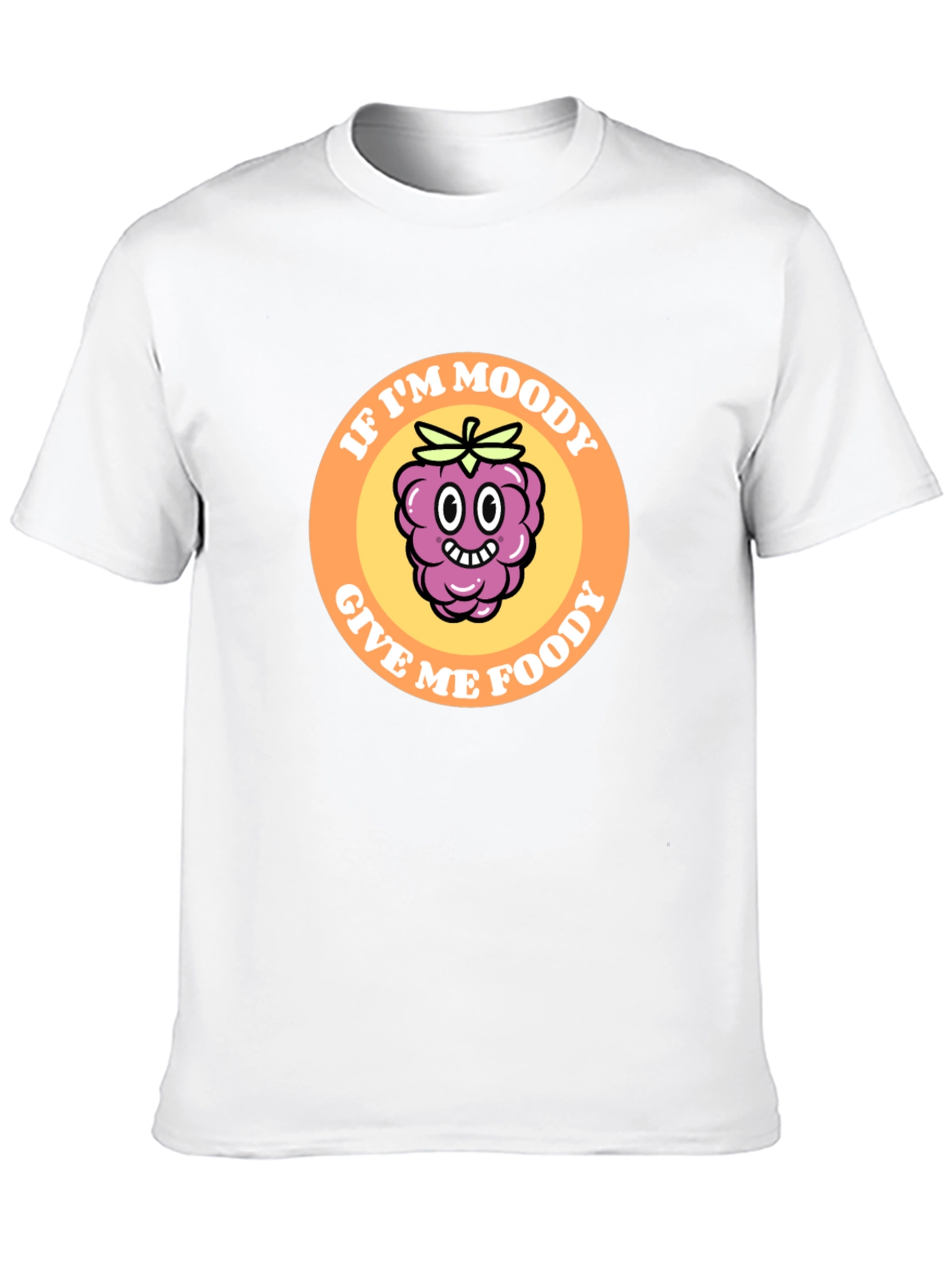 Moody Raspberry Graphic Tee - Black Cotton T-Shirt