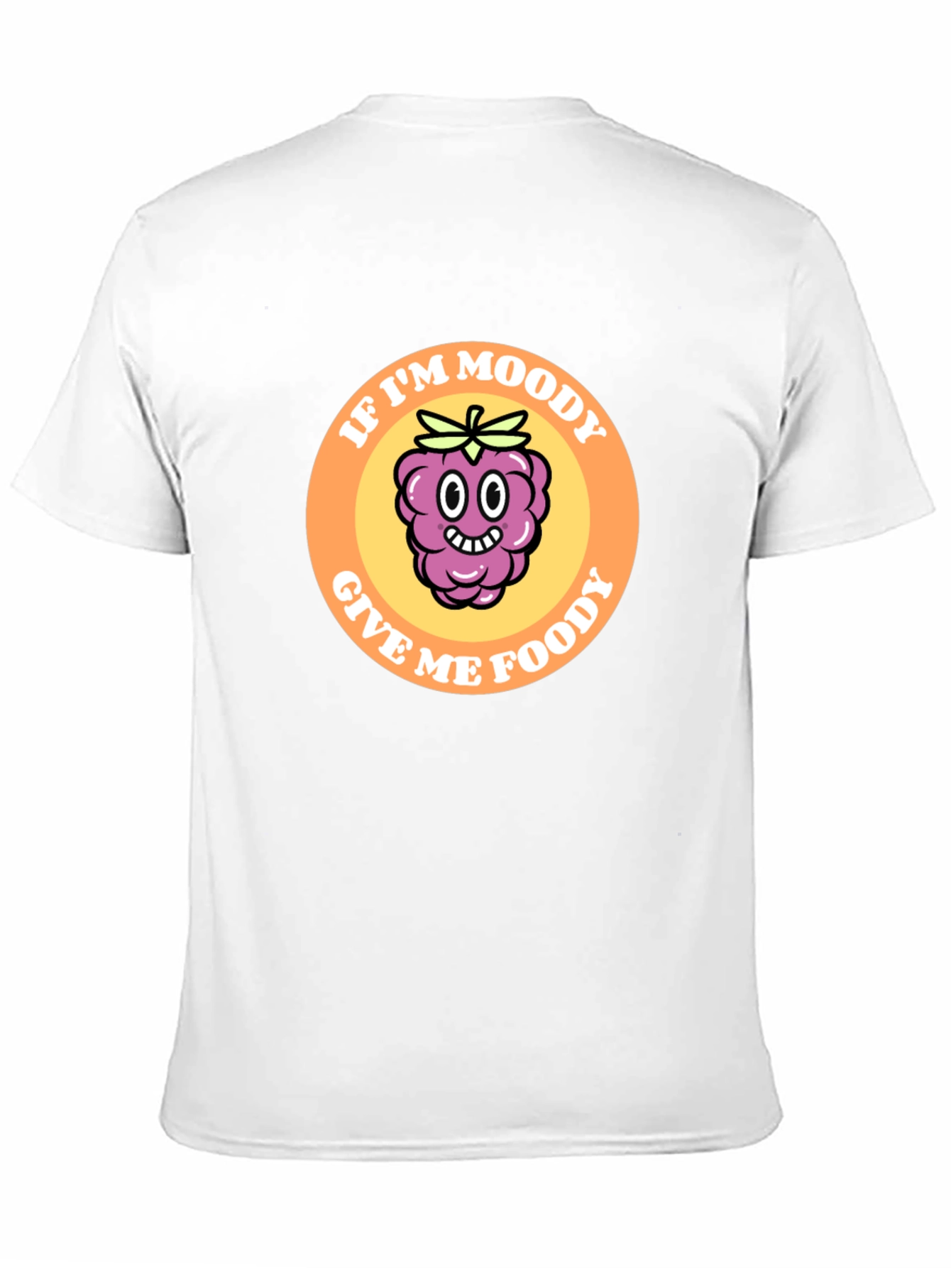 Moody Raspberry Graphic Tee - Black Cotton T-Shirt