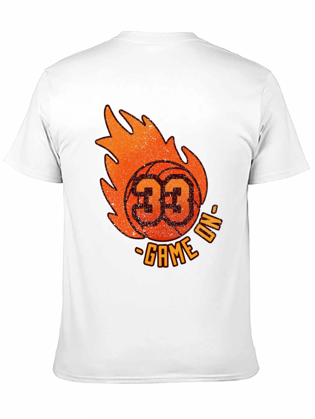 Fiery Basketball Graphic Tee - Game On!