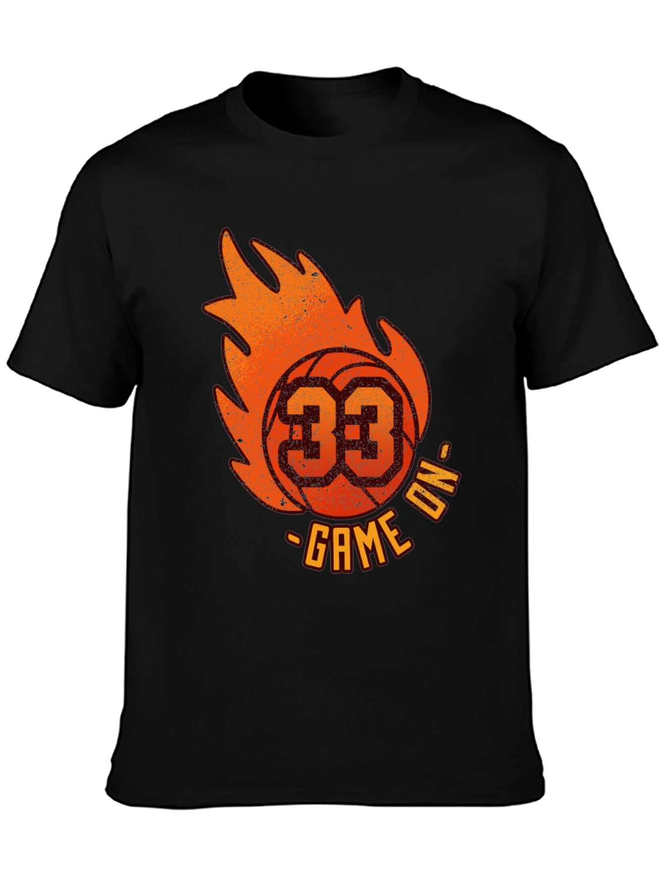 Fiery Basketball Graphic Tee - Game On!
