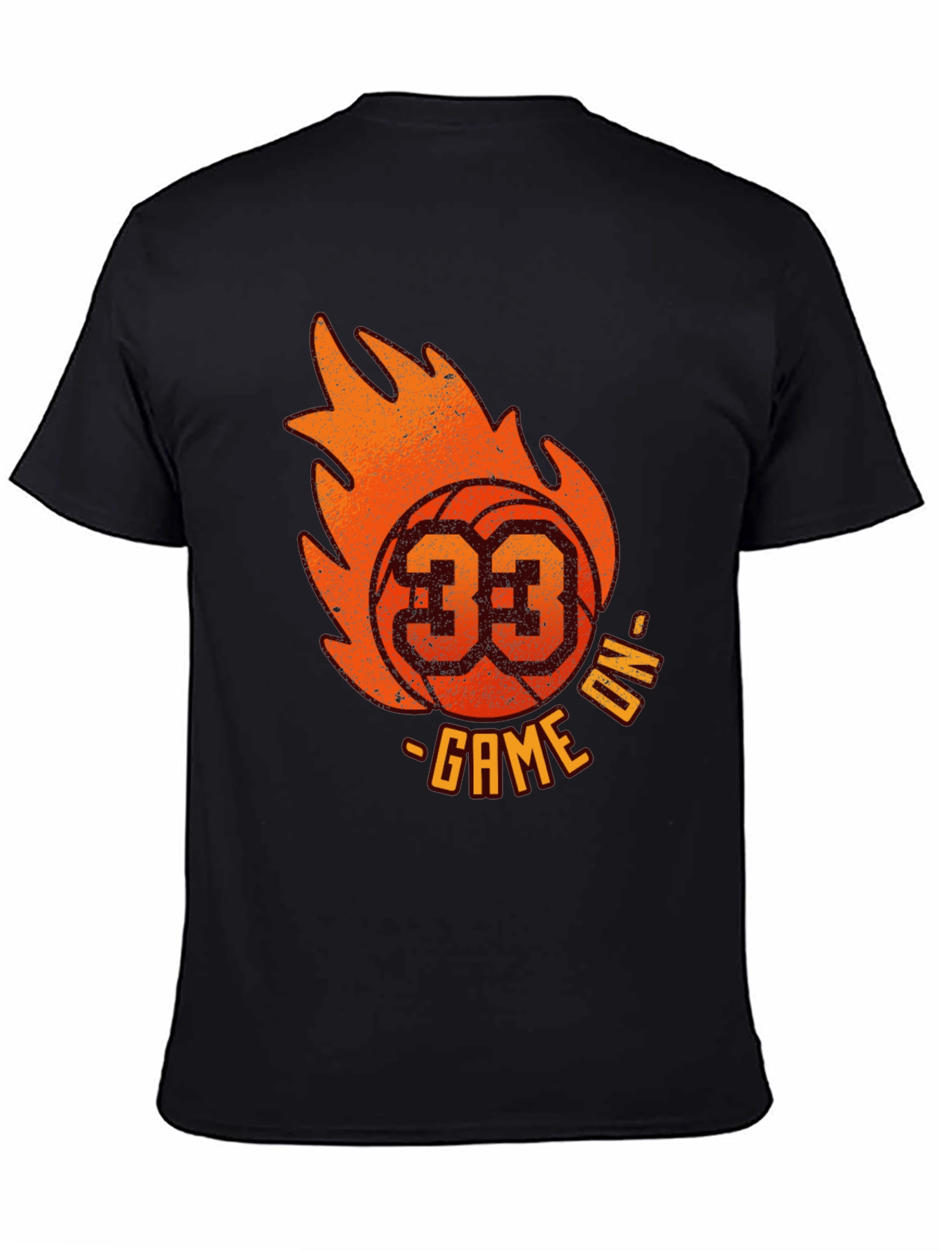 Fiery Basketball Graphic Tee - Game On!