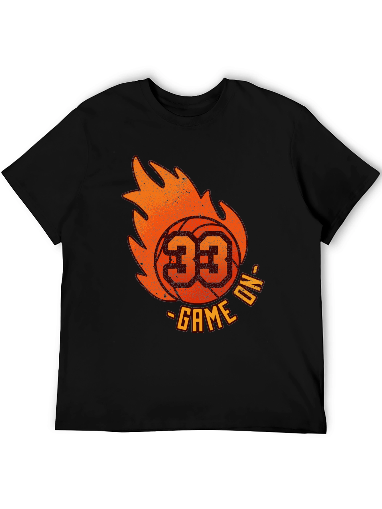 Fiery Basketball Graphic Tee - Game On!