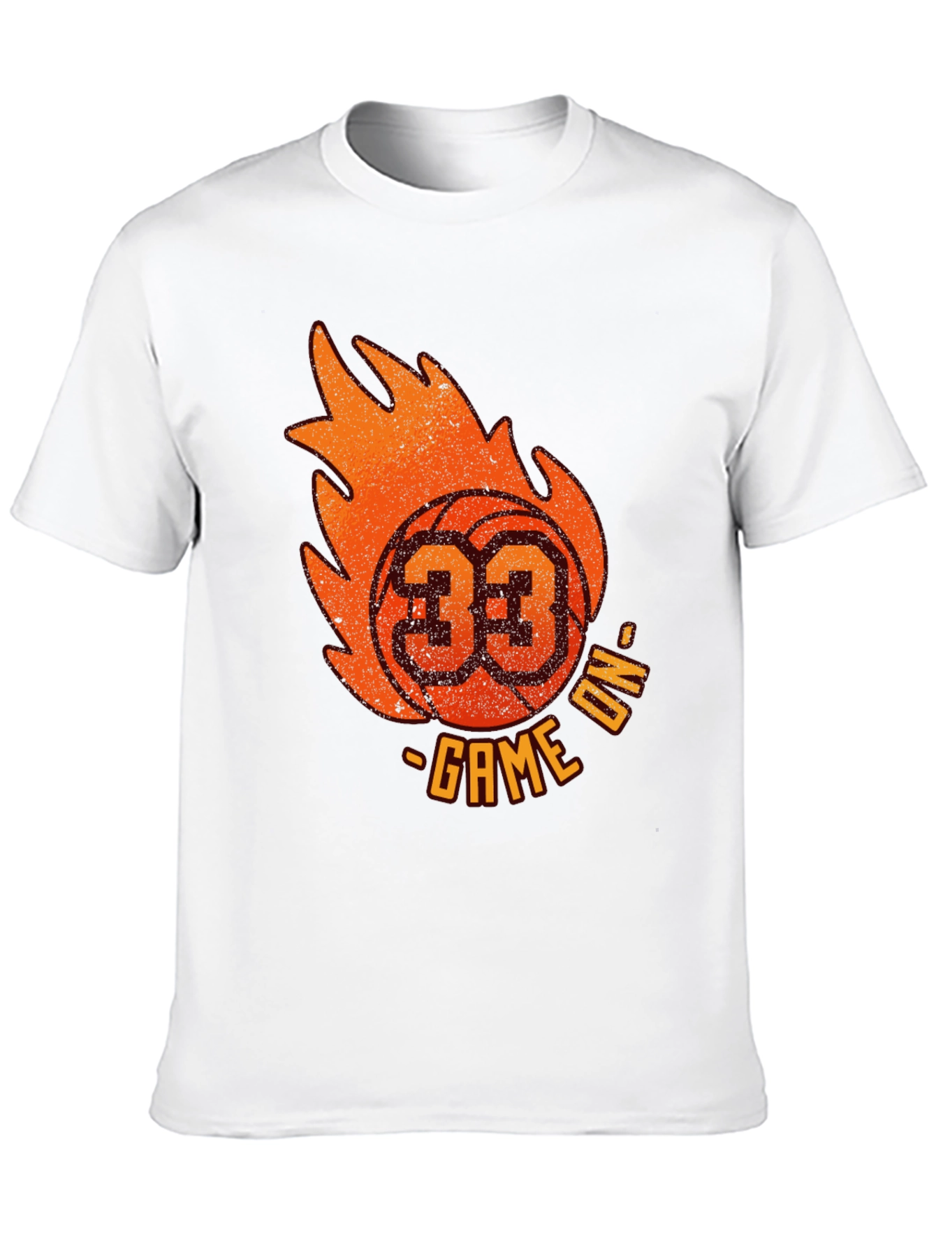 Fiery Basketball Graphic Tee - Game On!