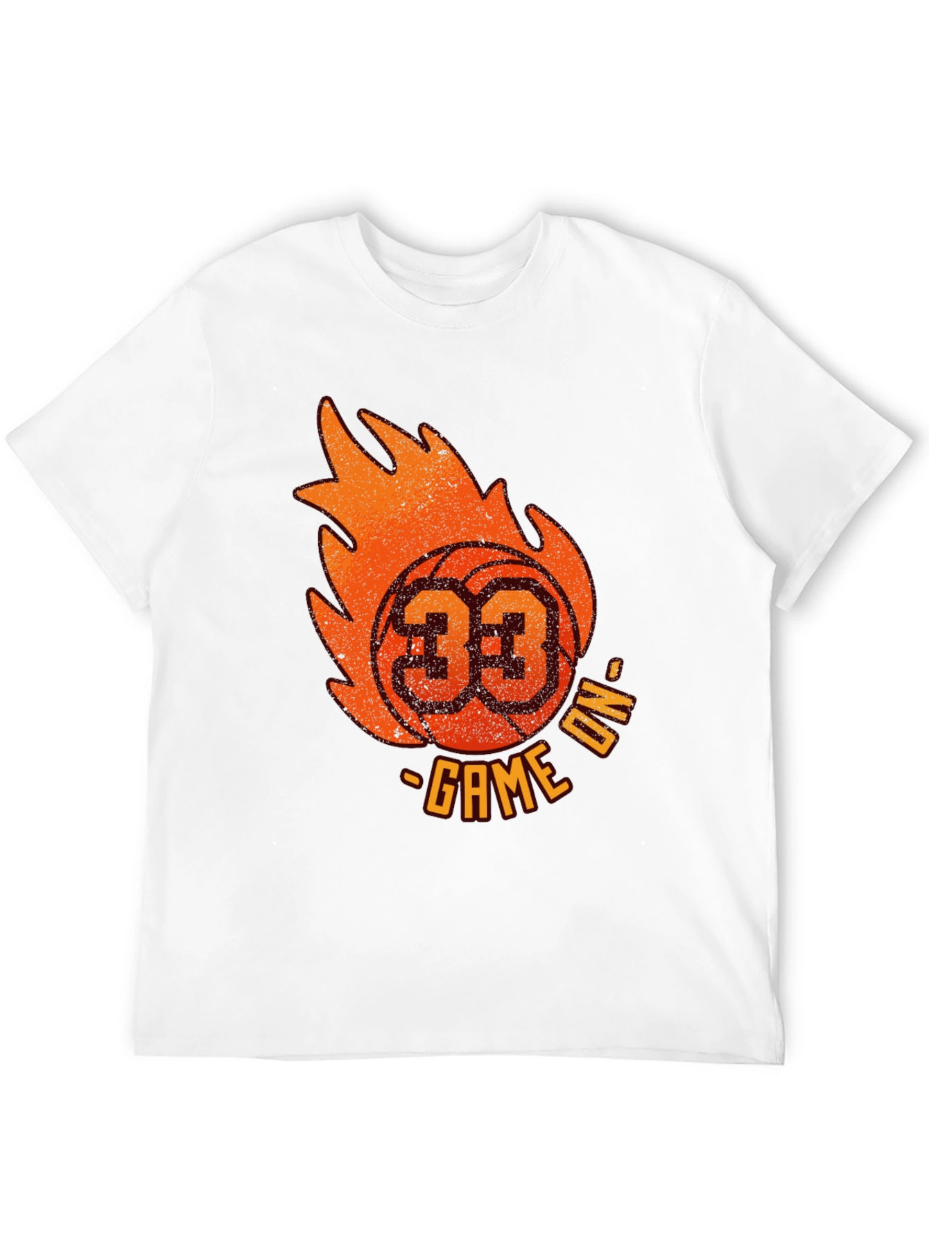 Fiery Basketball Graphic Tee - Game On!