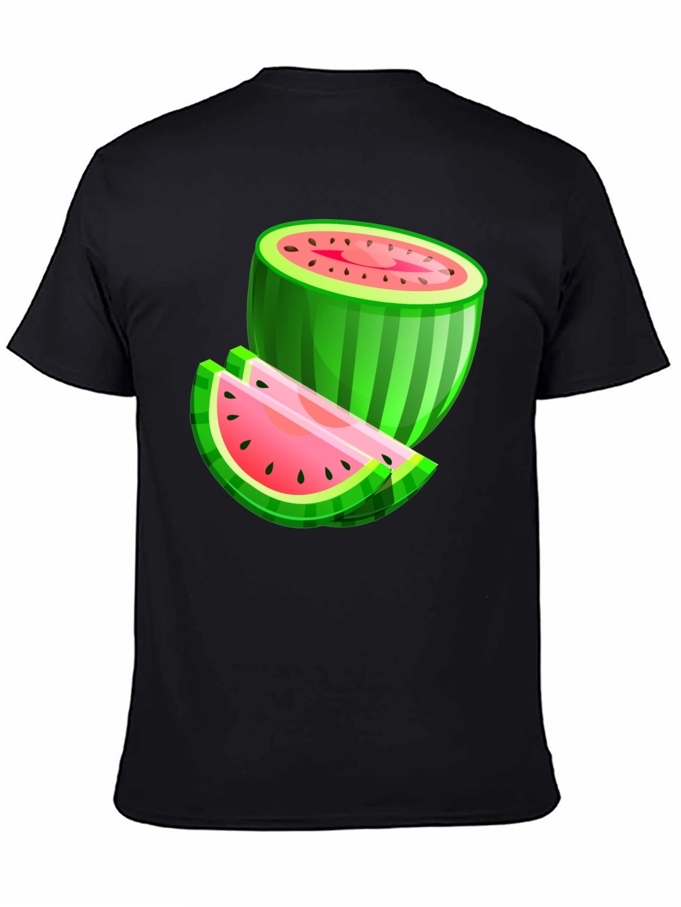 Watermelon Graphic Black T-Shirt