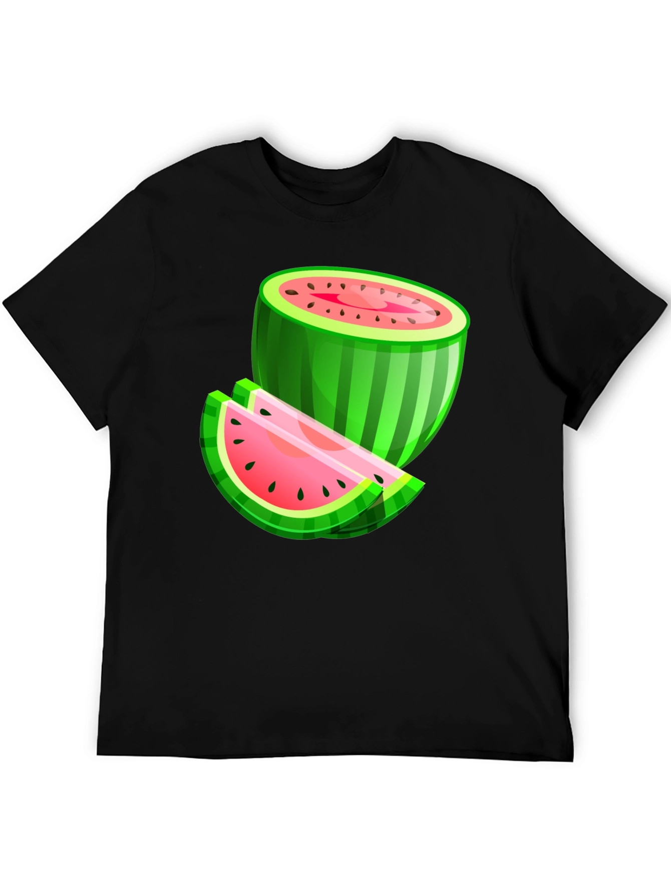 Watermelon Graphic Black T-Shirt
