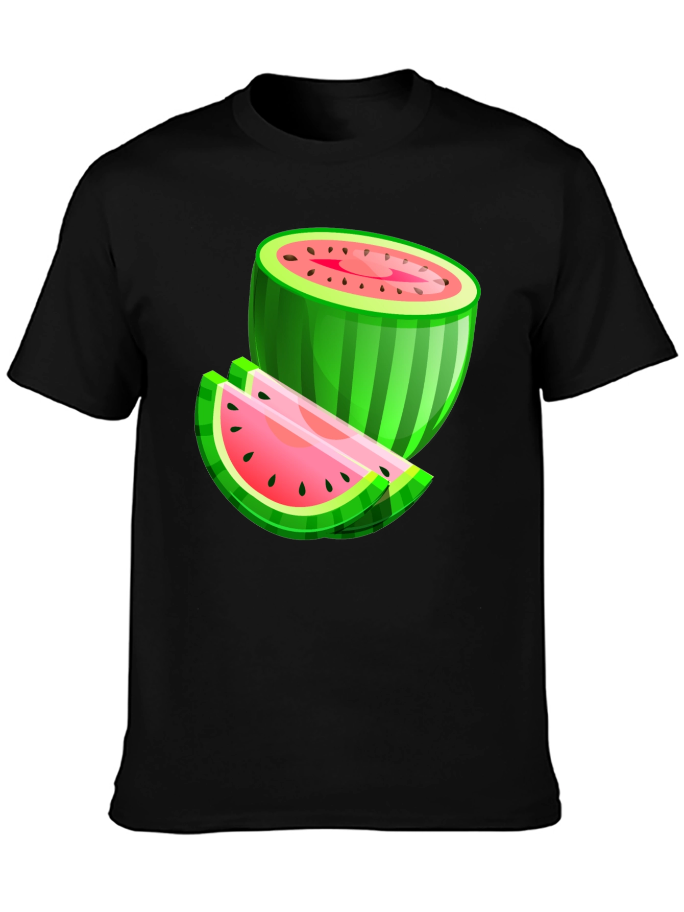 Watermelon Graphic Black T-Shirt