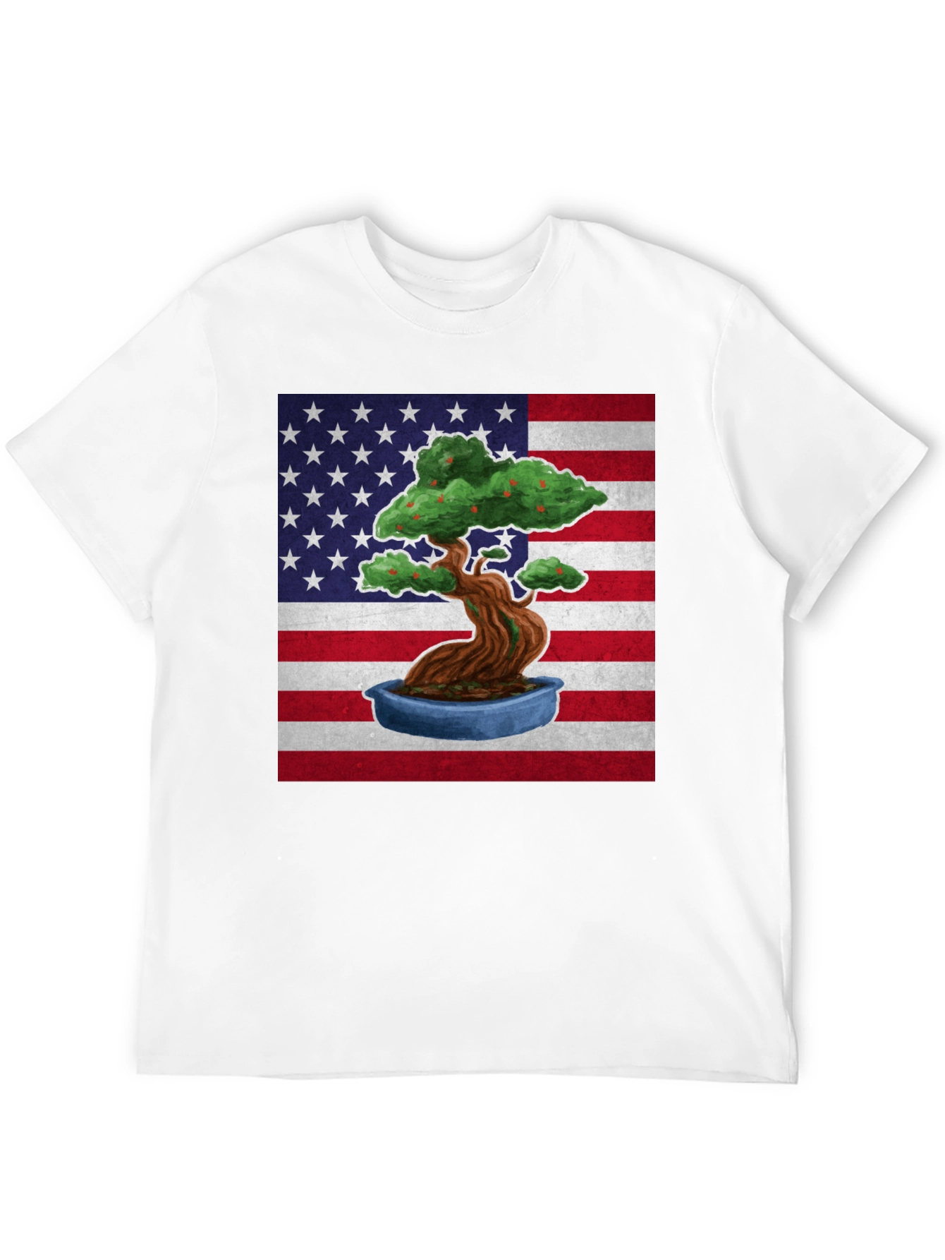 American Bonsai T-Shirt - USA Flag Design