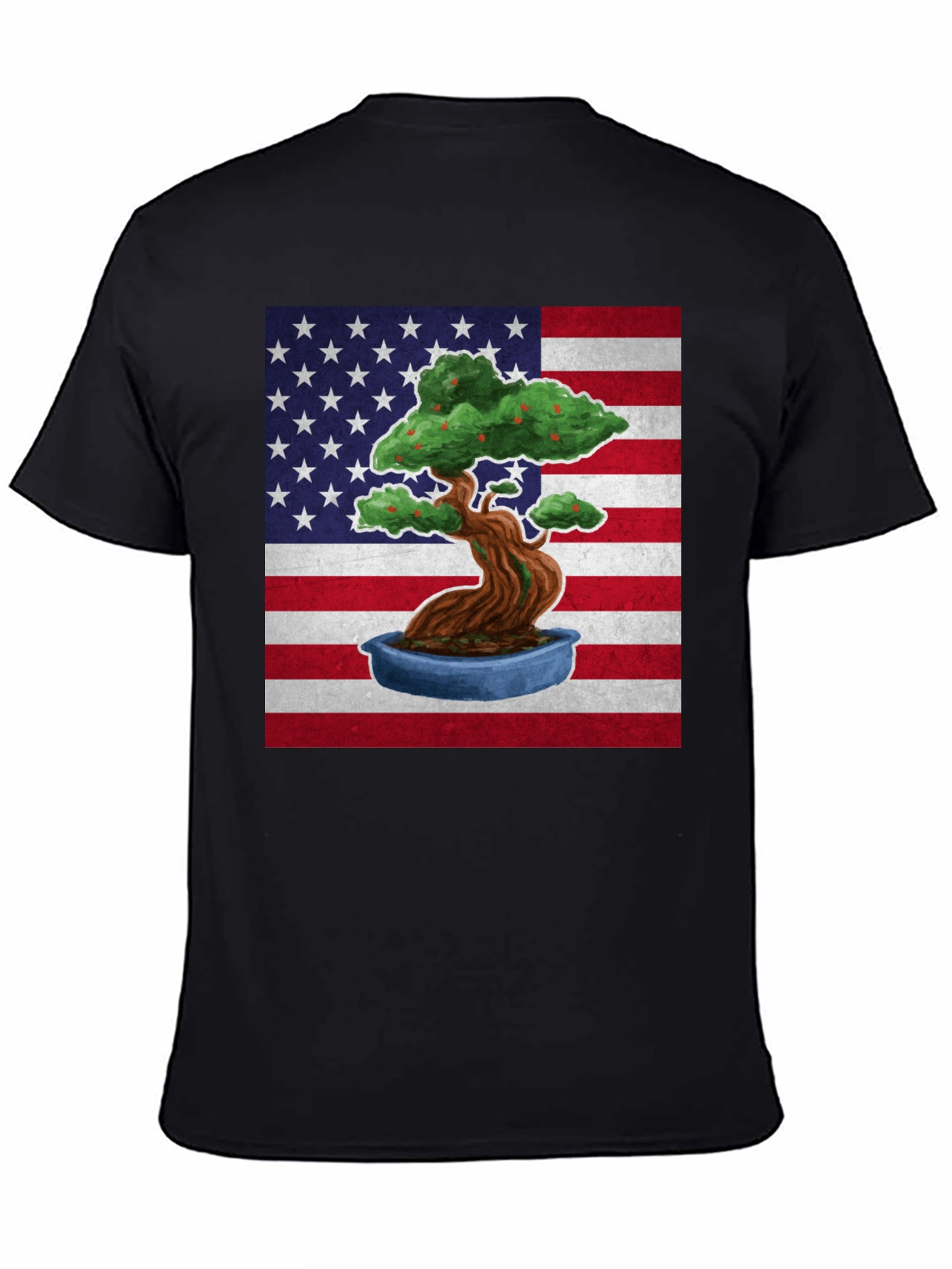 American Bonsai T-Shirt - USA Flag Design