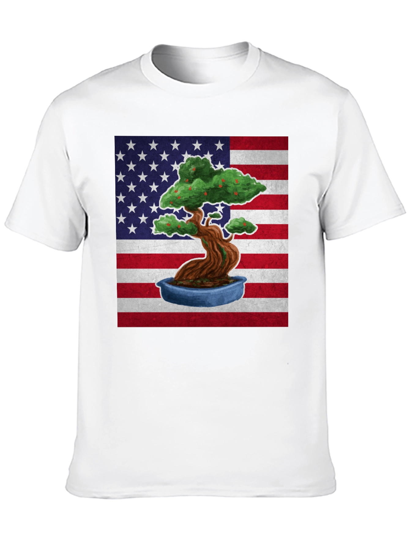 American Bonsai T-Shirt - USA Flag Design