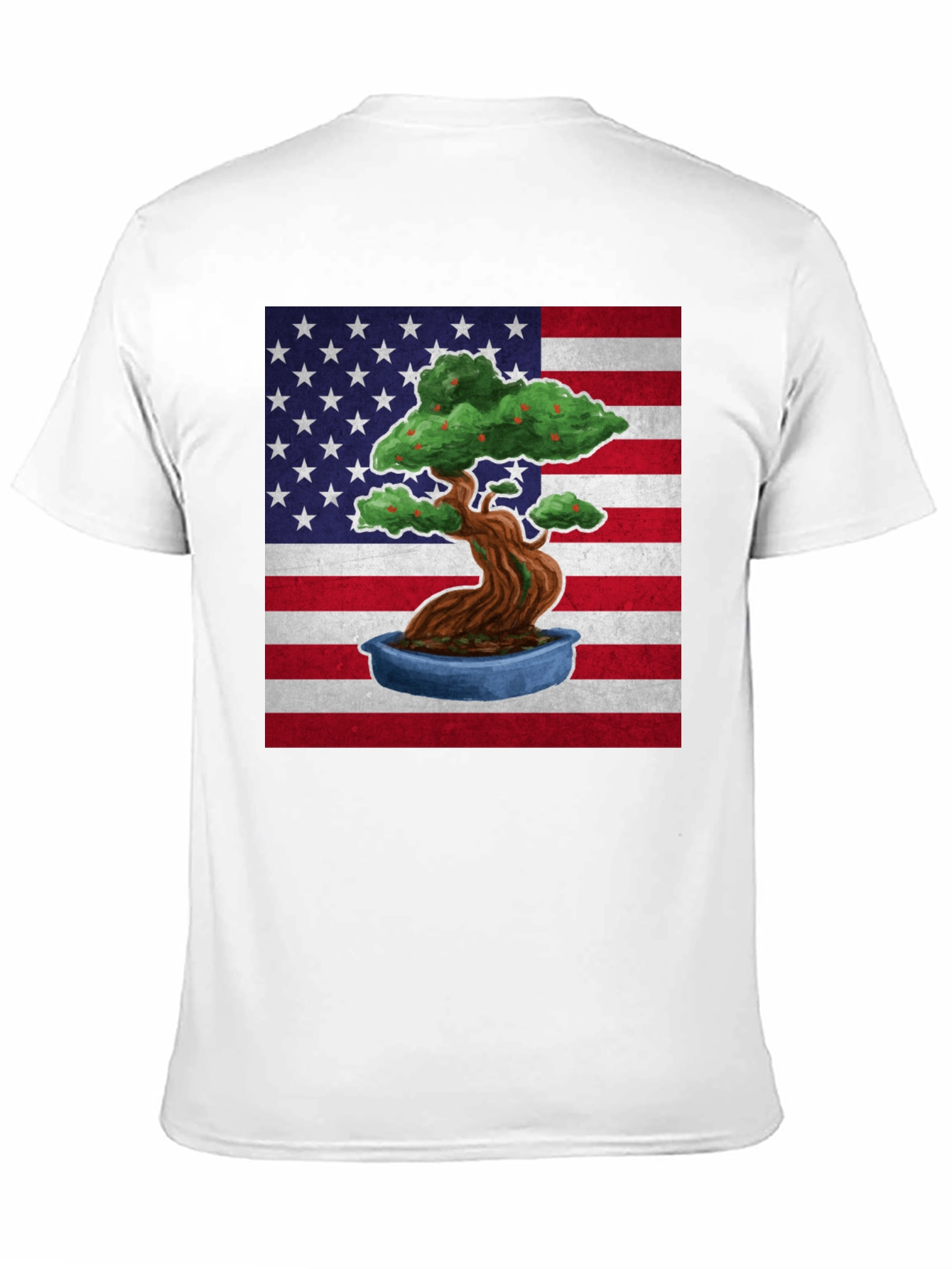 American Bonsai T-Shirt - USA Flag Design