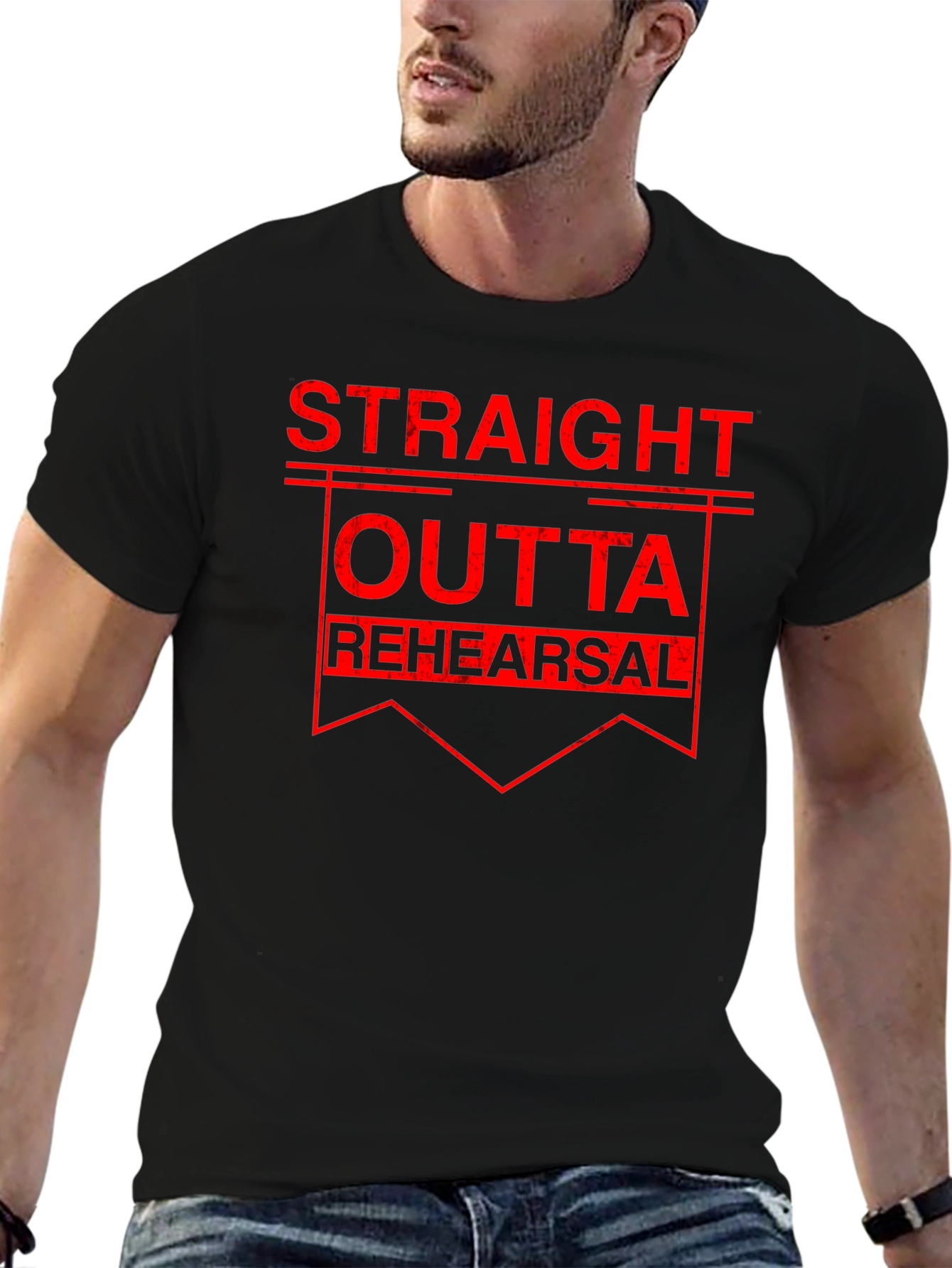 Straight Outta Rehearsal Black T-Shirt
