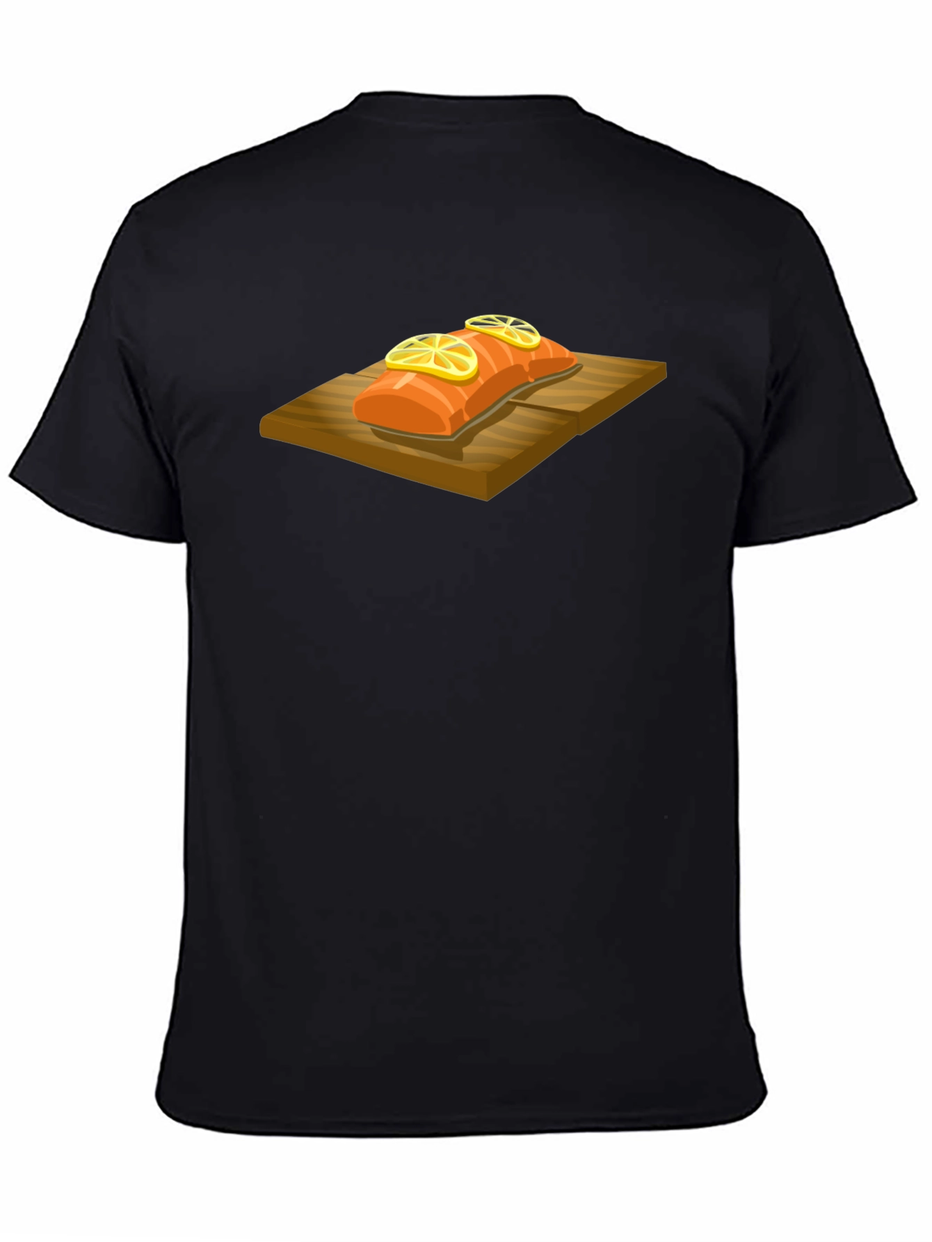 Salmon on Cedar Plank Graphic Tee - Black