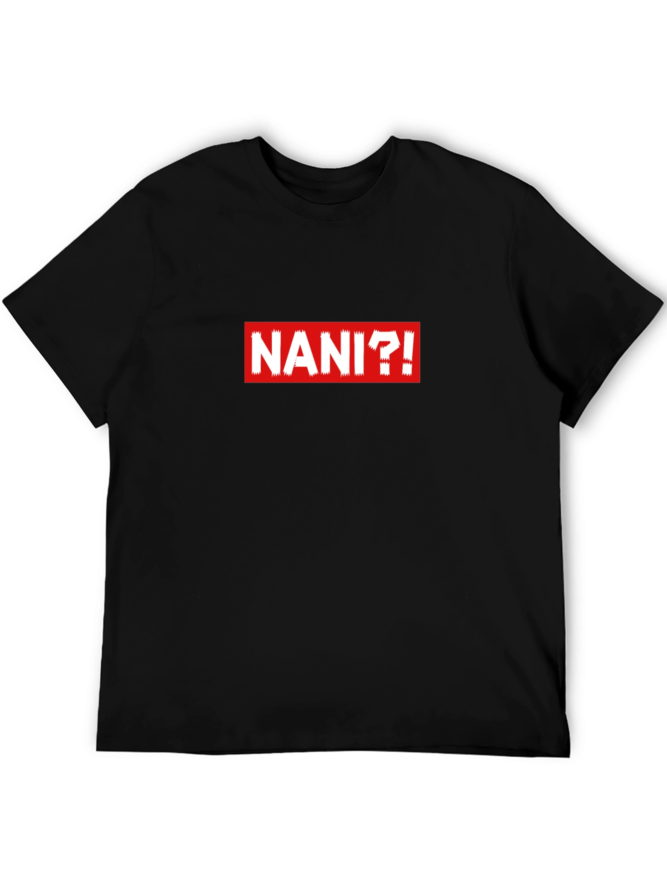 NANI!? Black T-Shirt - Bold Anime Inspired Graphic Tee