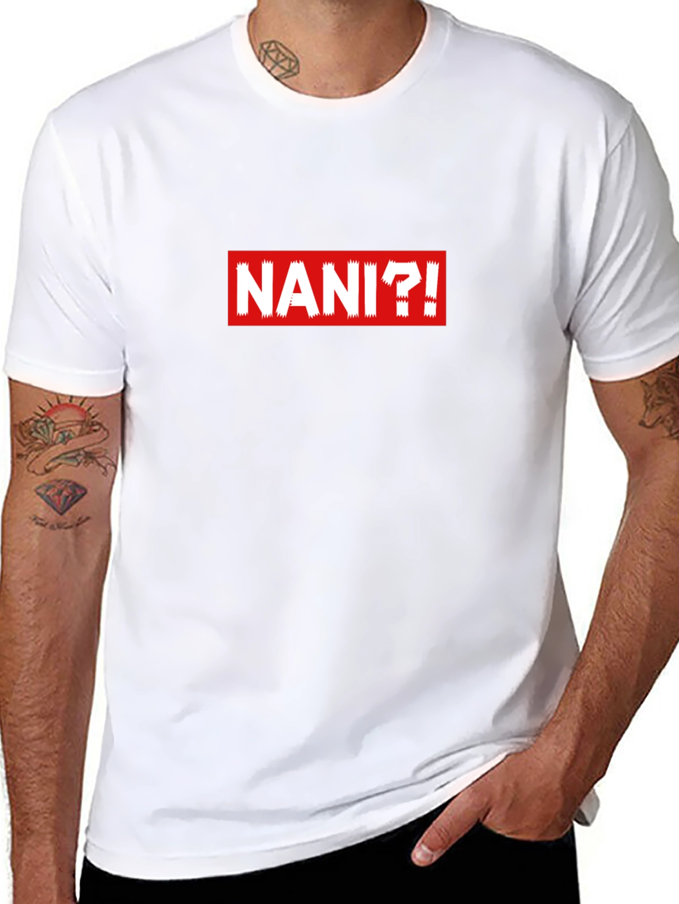 NANI!? Black T-Shirt - Bold Anime Inspired Graphic Tee