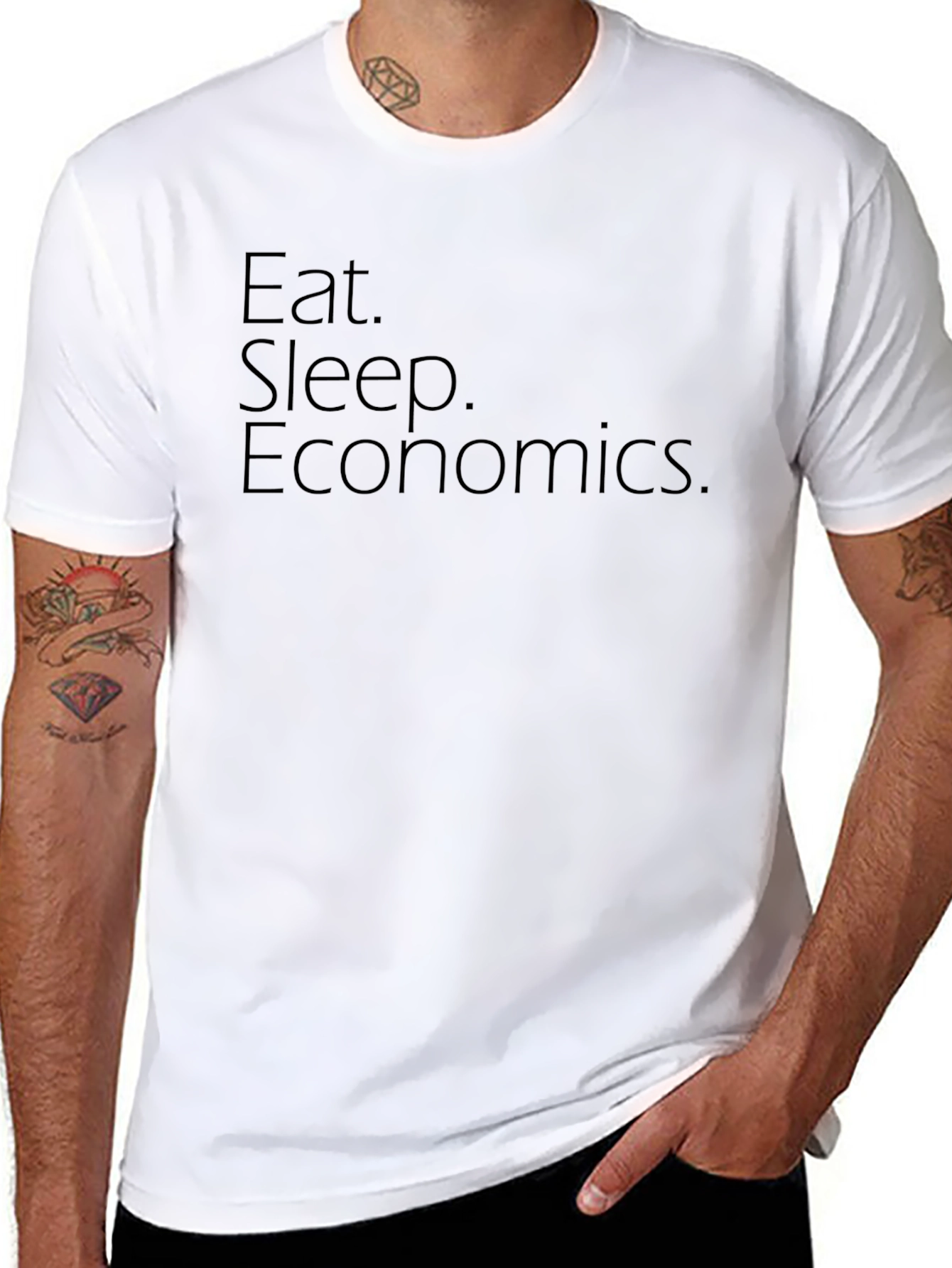 Eat Sleep Economics T-Shirt - Black