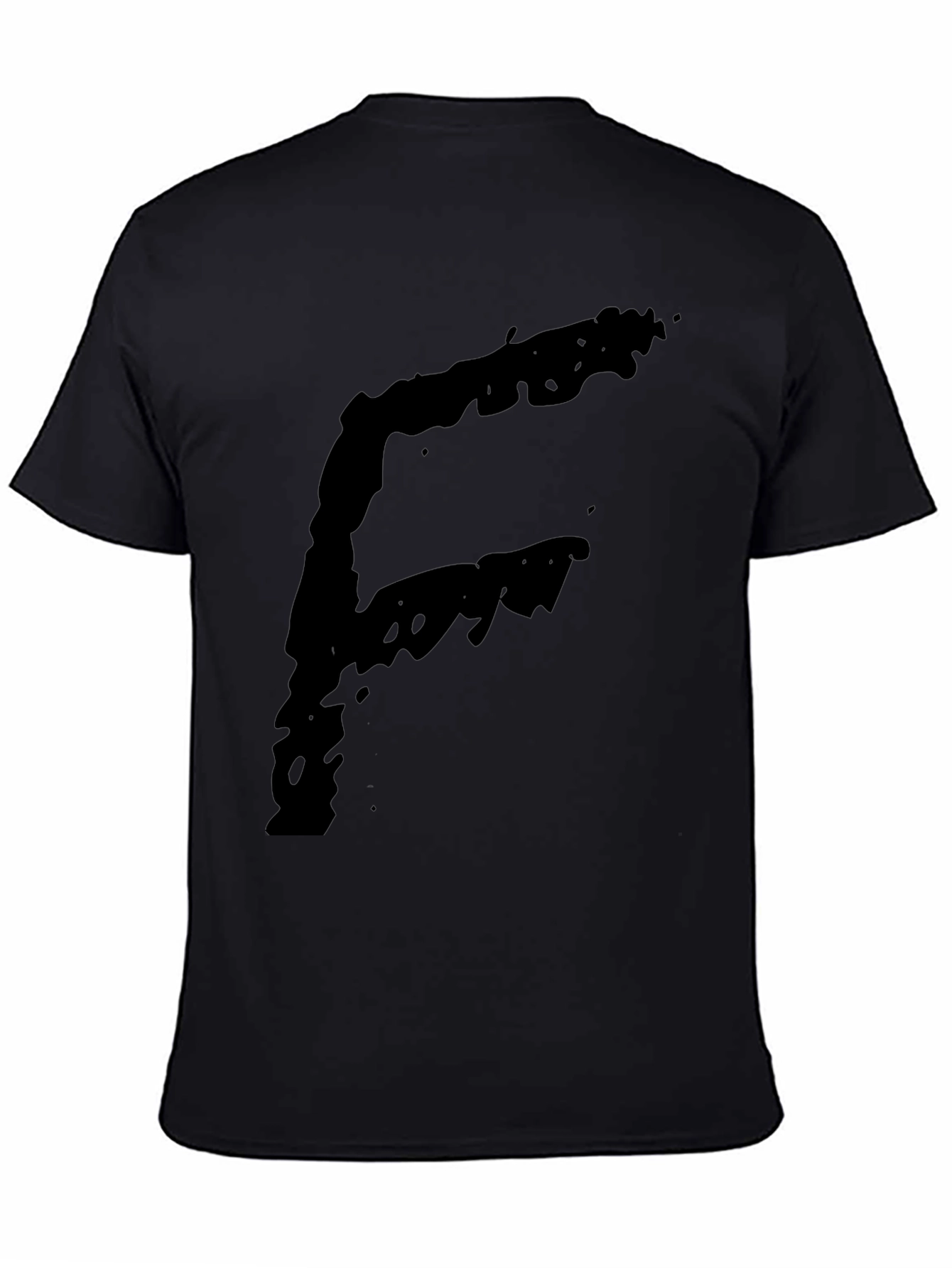 Bold Letter F Graphic T-Shirt - Black