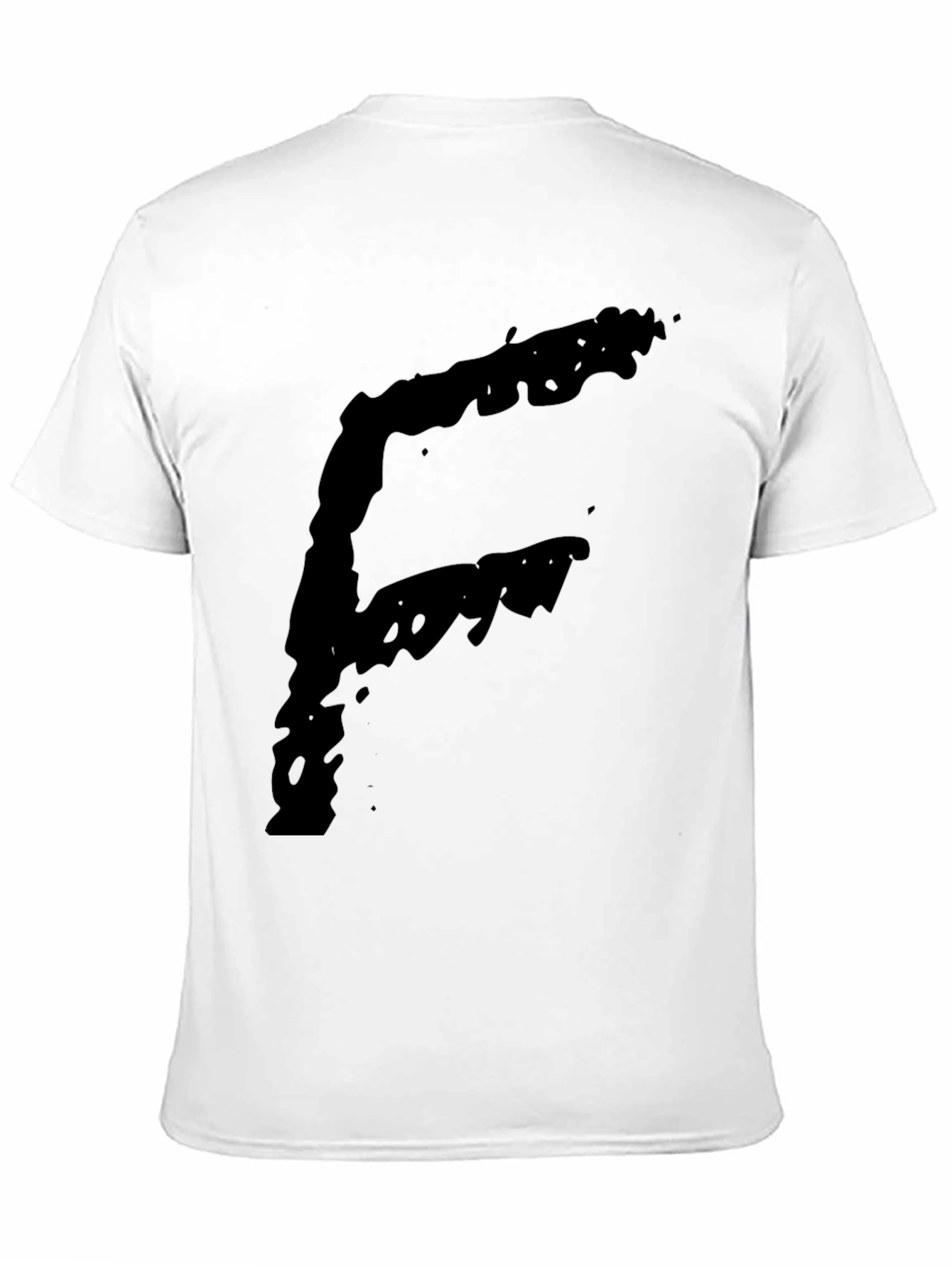 Bold Letter F Graphic T-Shirt - Black