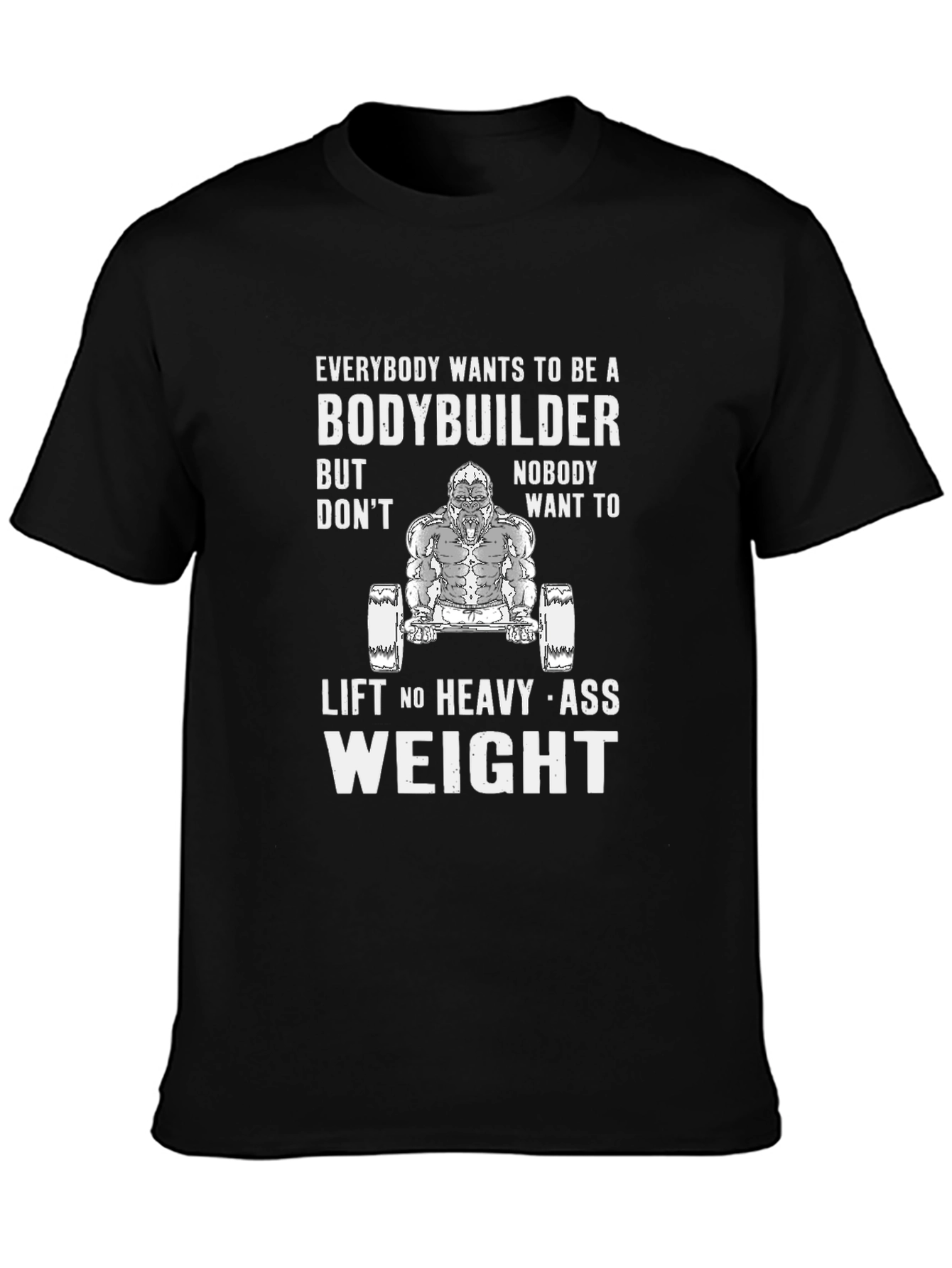 Bodybuilder Gorilla Graphic T-Shirt - Lift Heavy