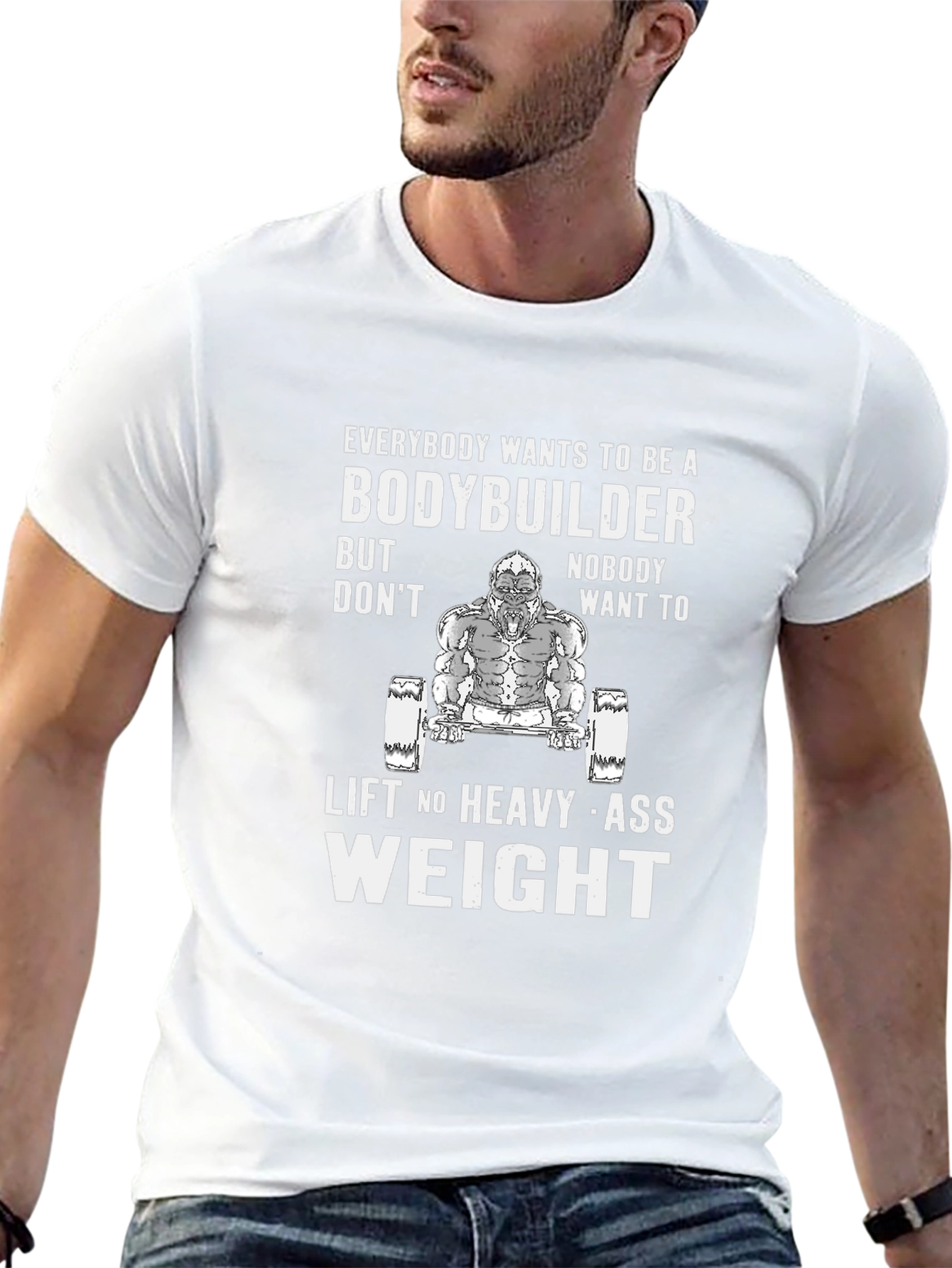 Bodybuilder Gorilla Graphic T-Shirt - Lift Heavy