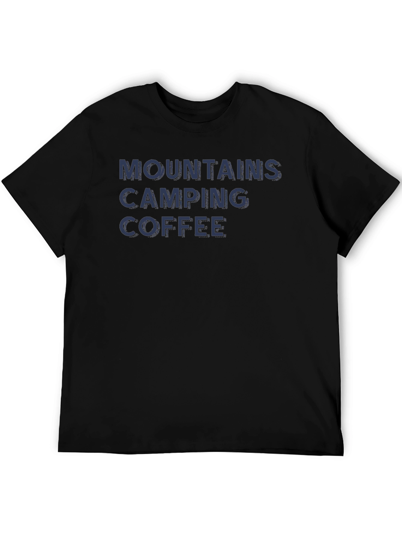 Mountains Camping Coffee Graphic T-Shirt