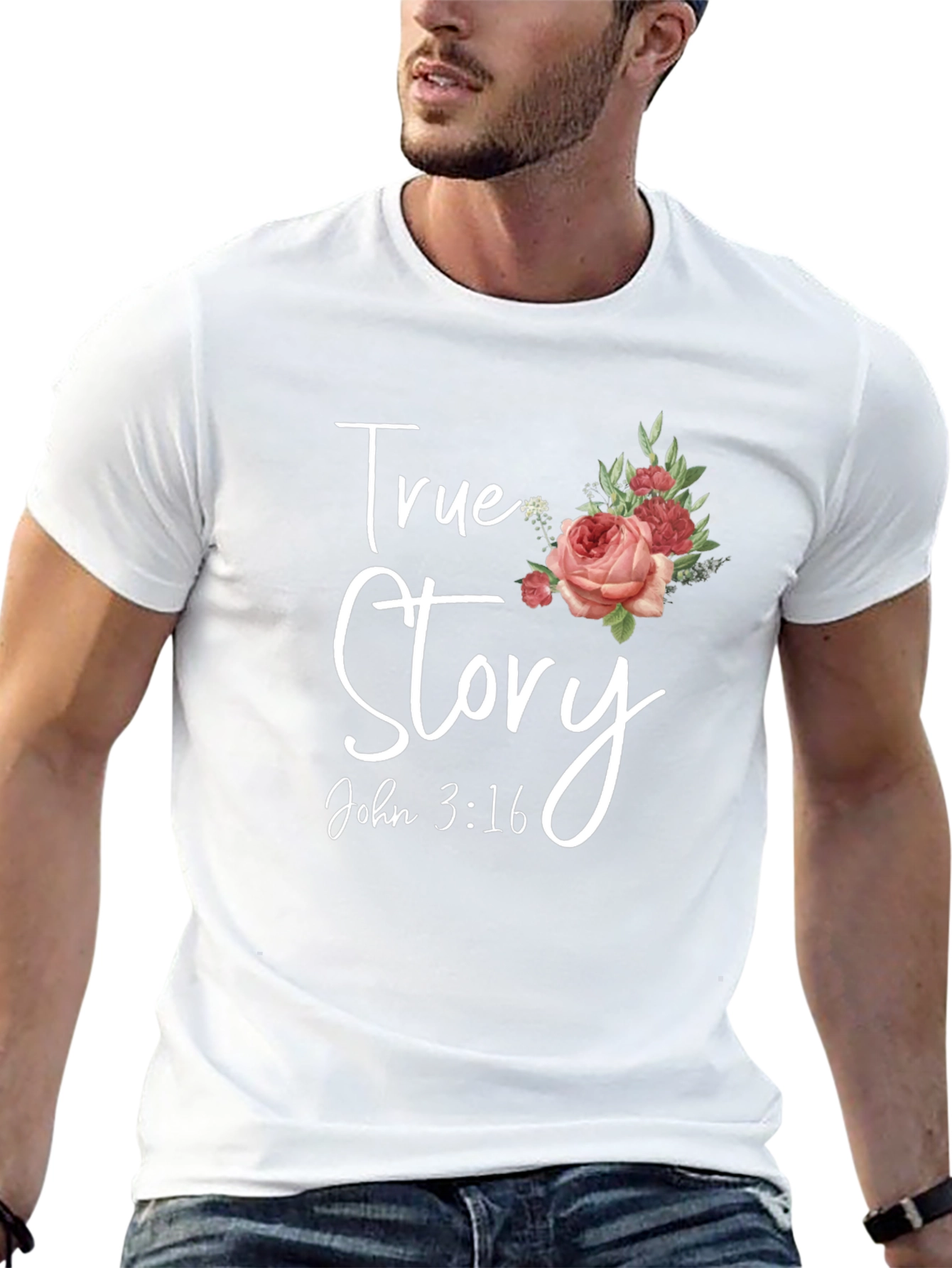 True Story John 3:16 Floral T-Shirt