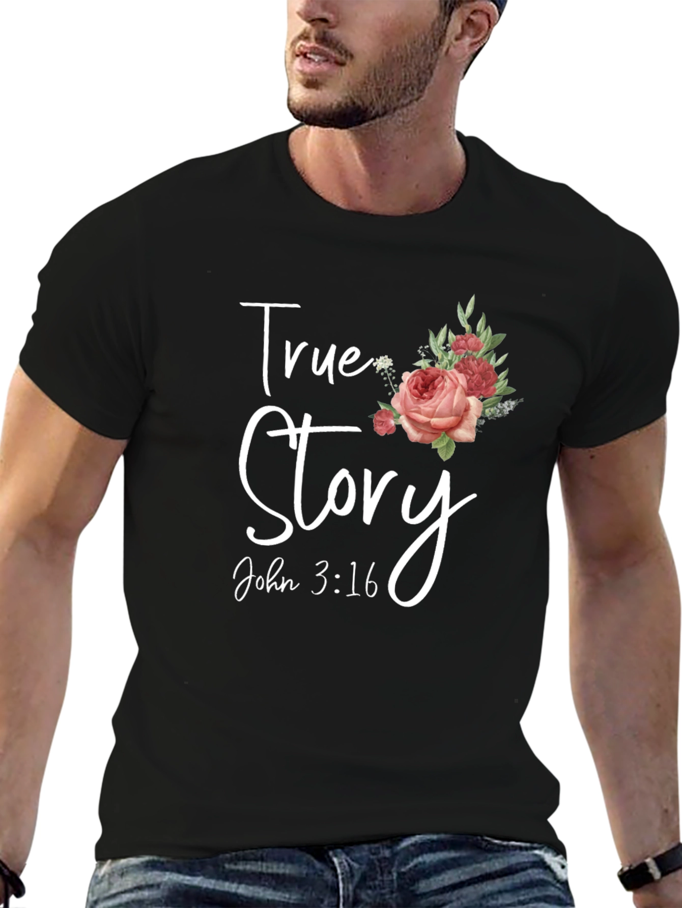 True Story John 3:16 Floral T-Shirt