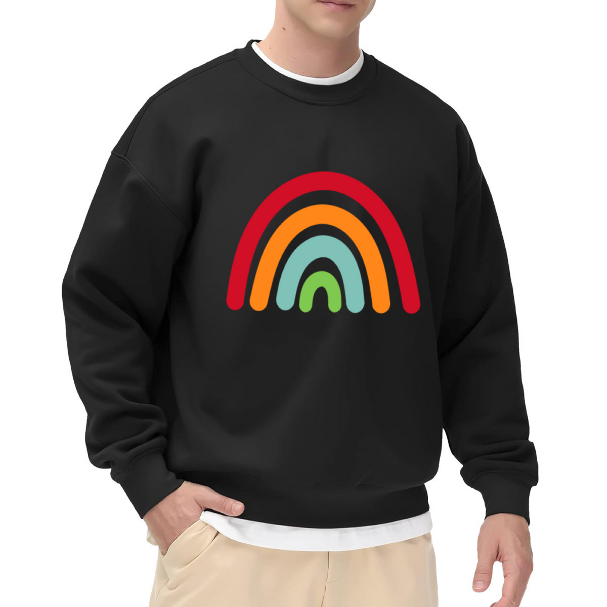 Bold Rainbow Pride Graphic ԲÁìÎÀÒÂ - Unique Design Pullover Sweatshirt