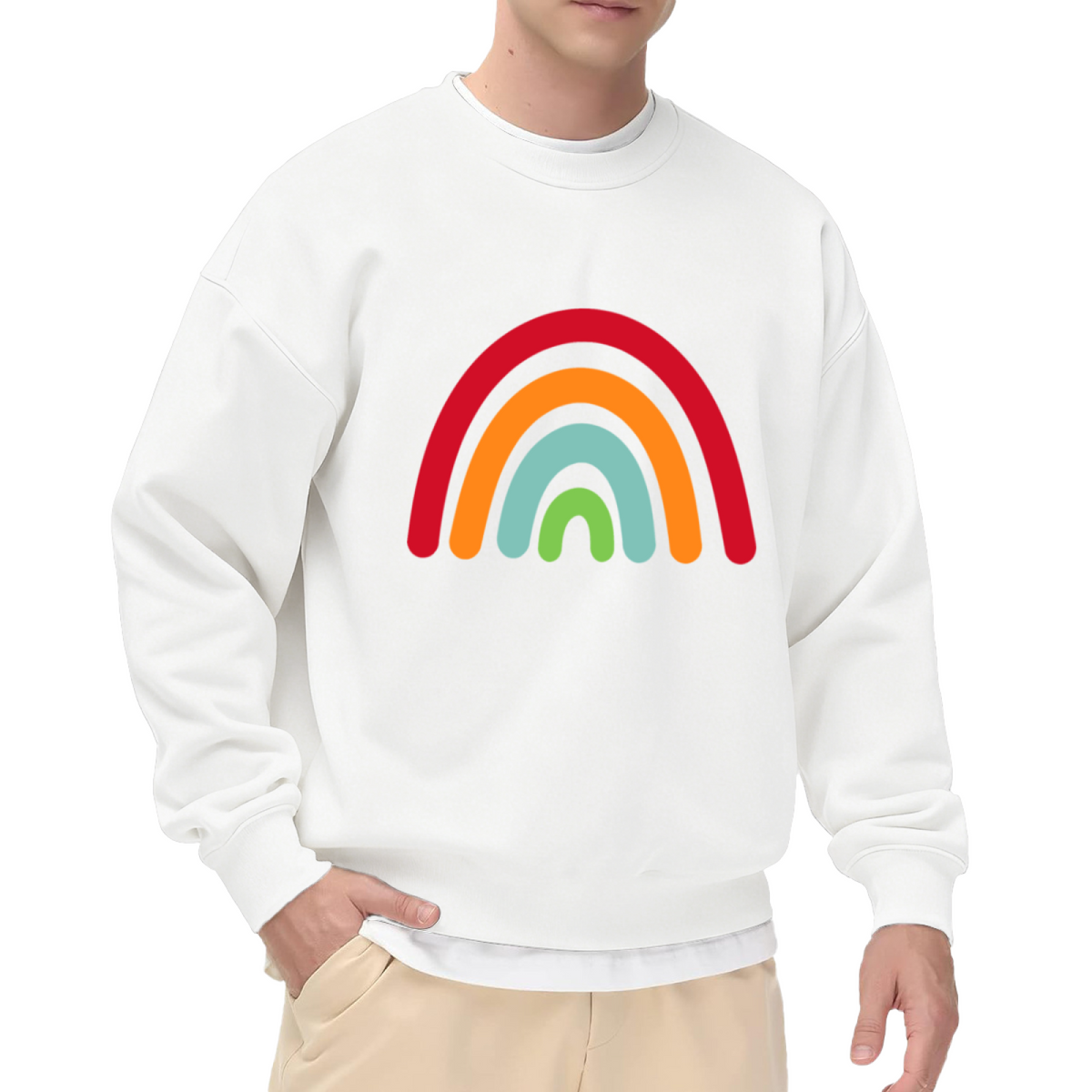Bold Rainbow Pride Graphic ԲÁìÎÀÒÂ - Unique Design Pullover Sweatshirt