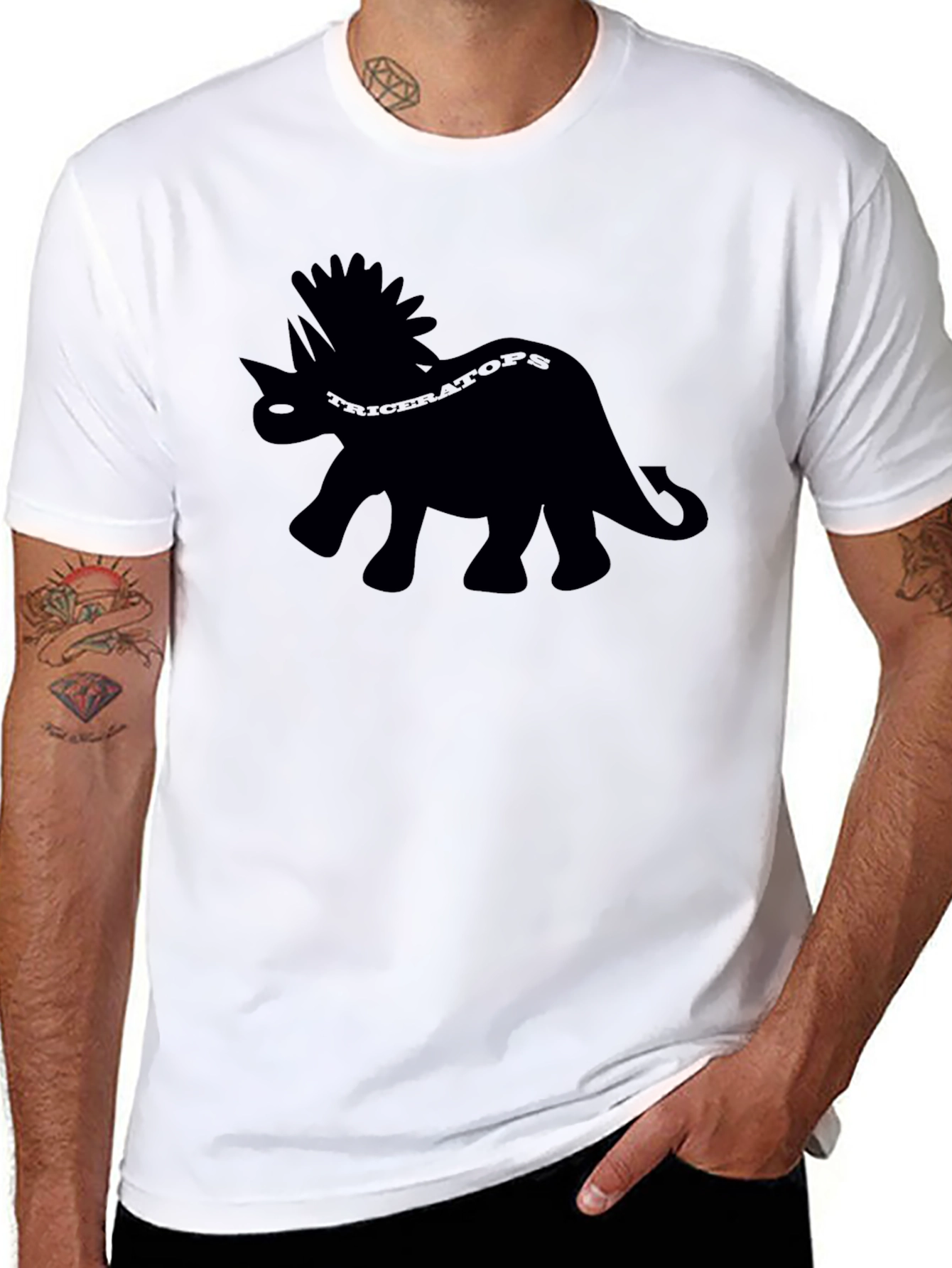 Triceratops Graphic Tee - Cool Dinosaur Shirt