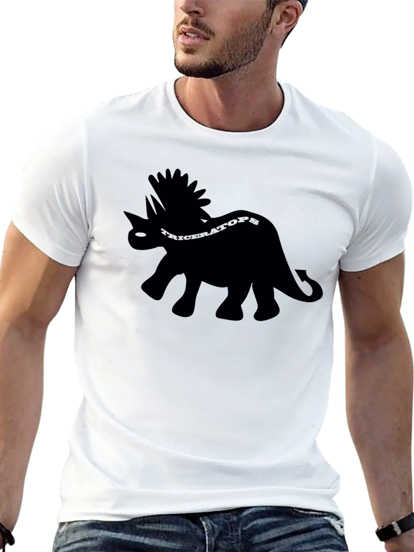 Triceratops Graphic Tee - Cool Dinosaur Shirt