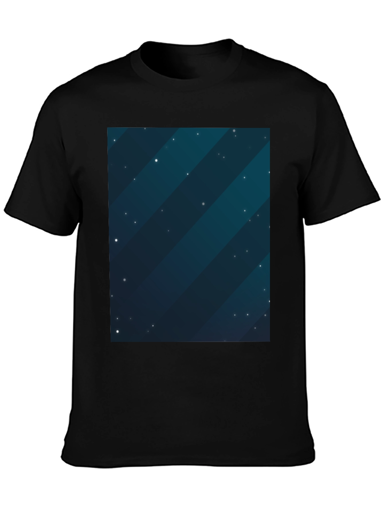Cosmic Starfield Graphic Tee - Mens Black T-Shirt