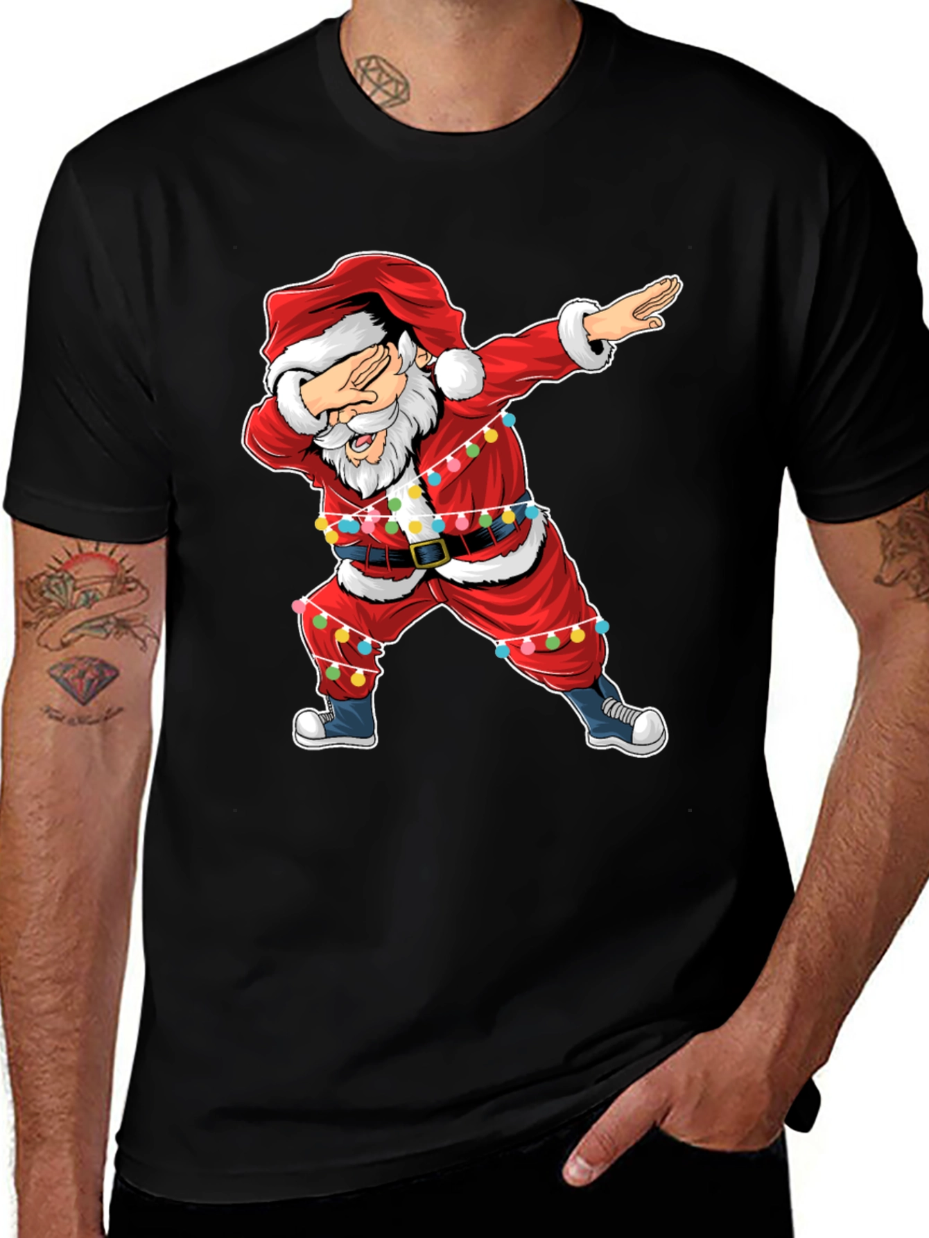 Dabbing Santa Christmas T-Shirt - Holiday Cheer!
