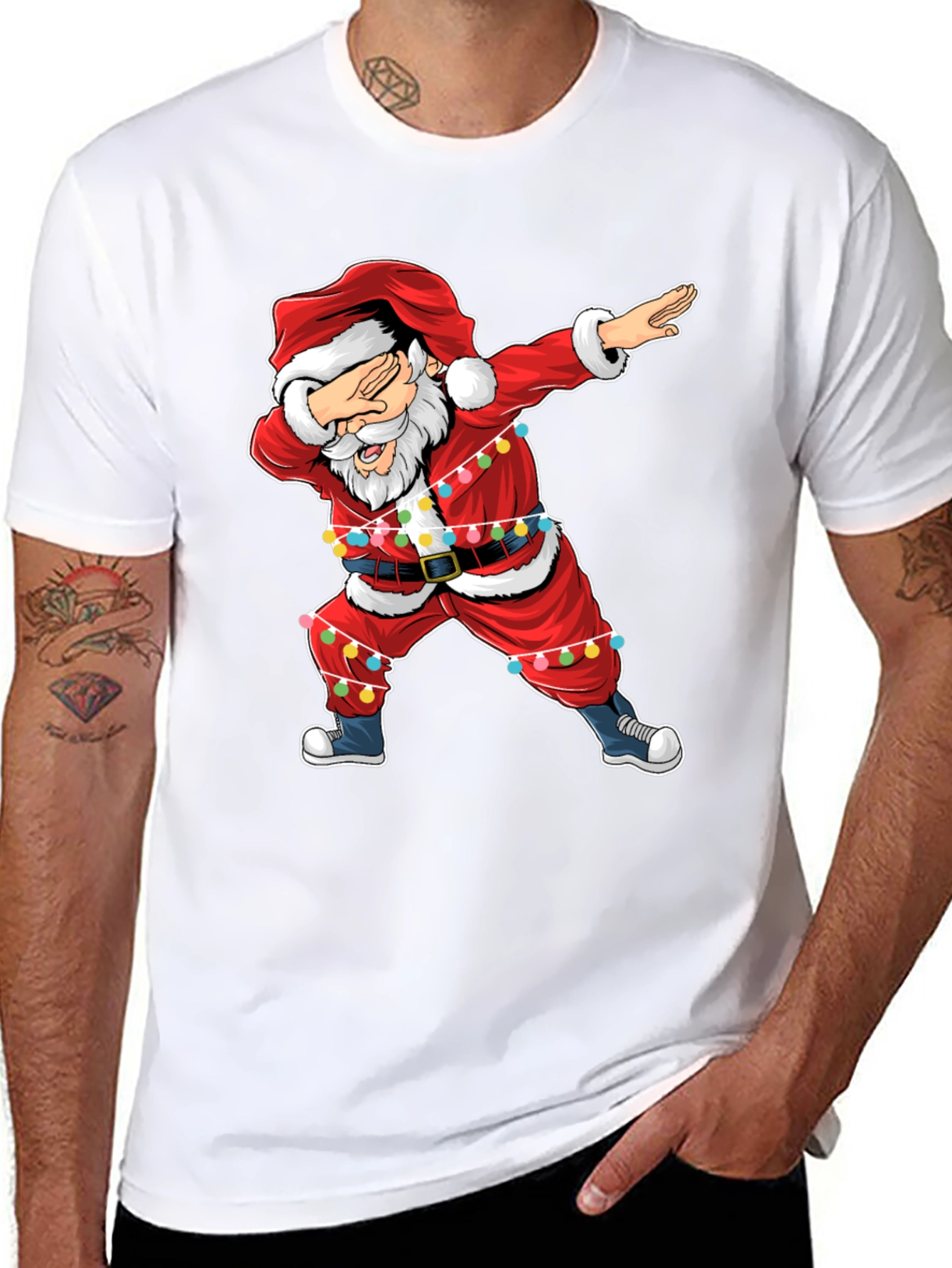 Dabbing Santa Christmas T-Shirt - Holiday Cheer!
