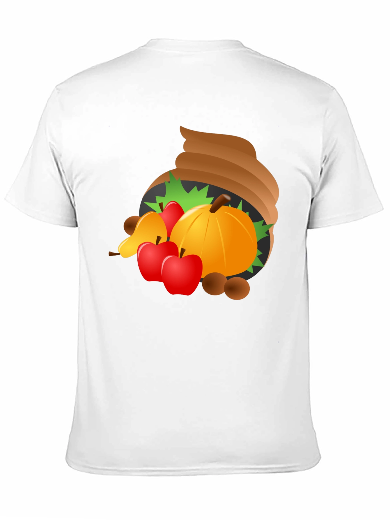 Thanksgiving Cornucopia Mens Black T-Shirt