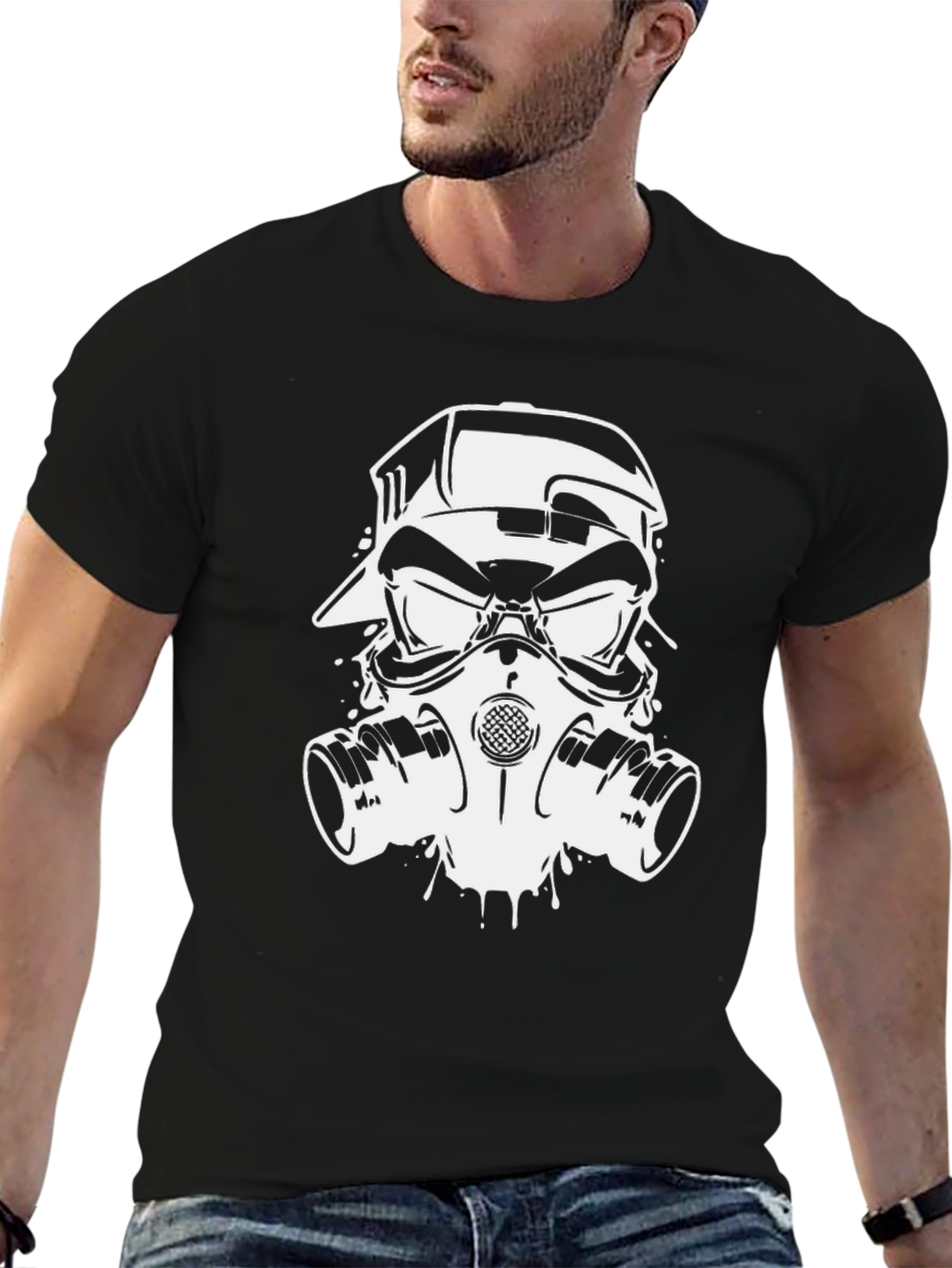 Graphic Tee - Stormtrooper Style Gas Mask
