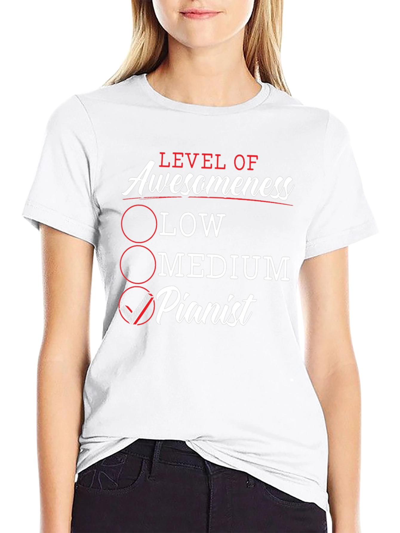 Level of Awesomeness Pianist T-Shirt