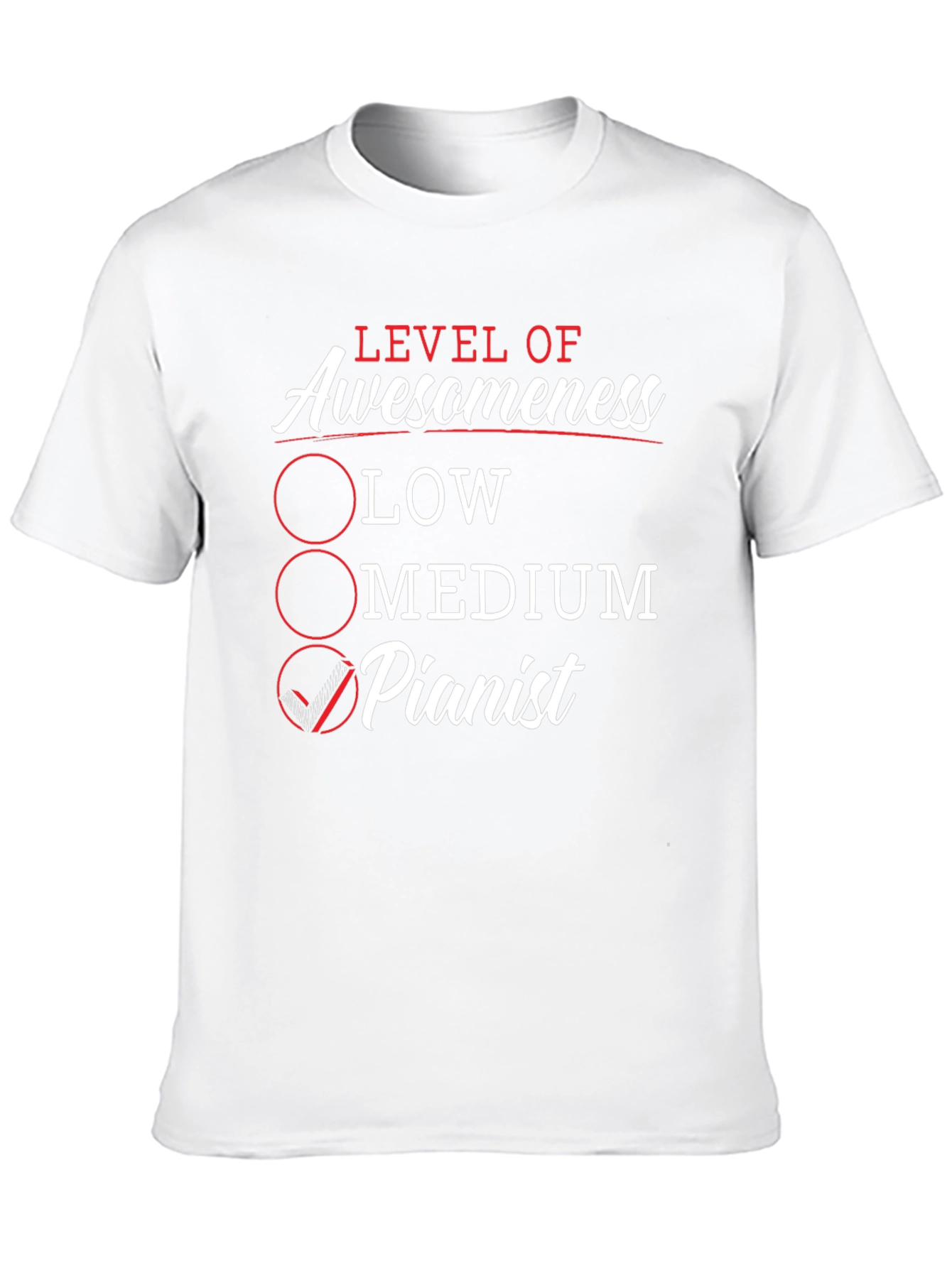 Level of Awesomeness Pianist T-Shirt