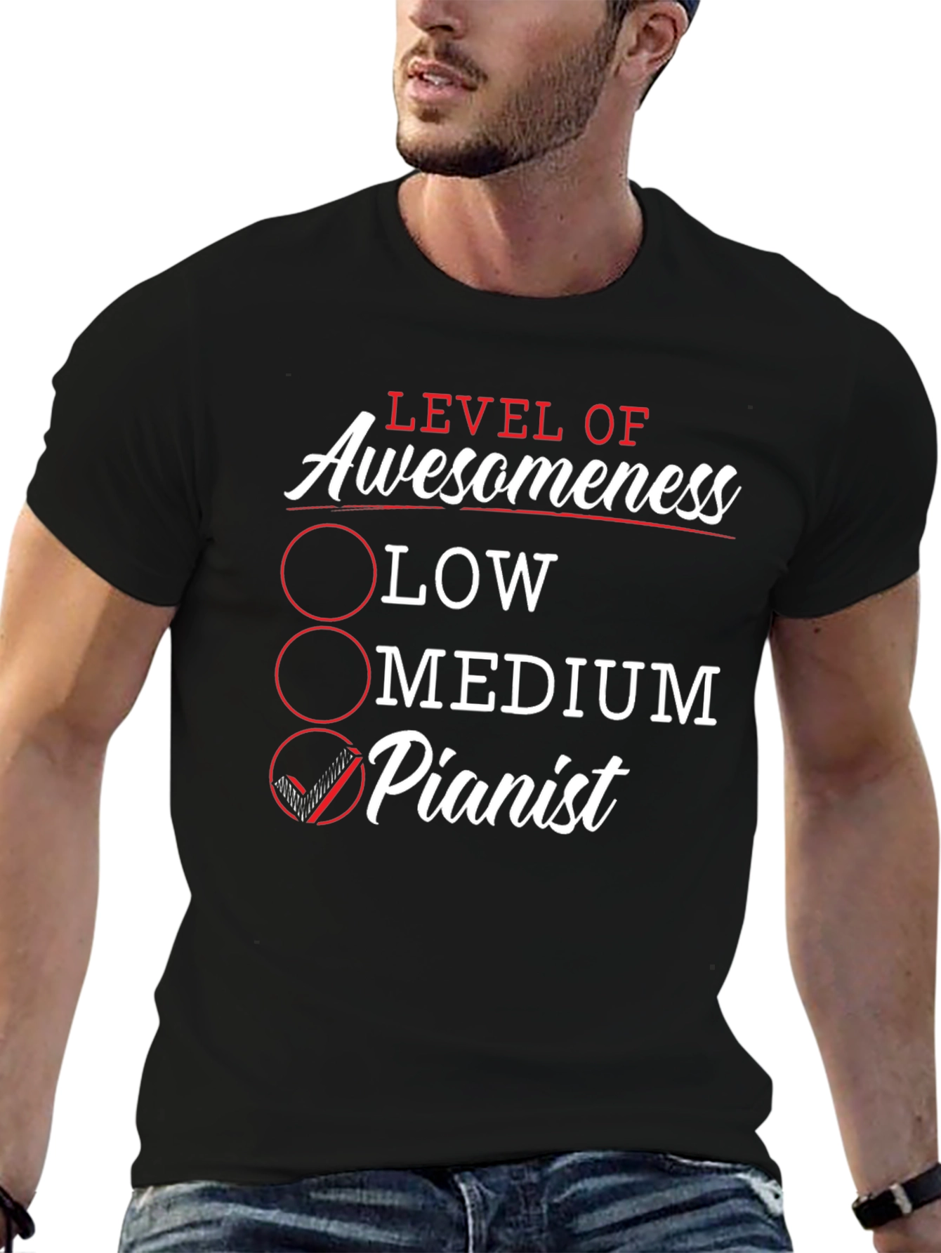 Level of Awesomeness Pianist T-Shirt
