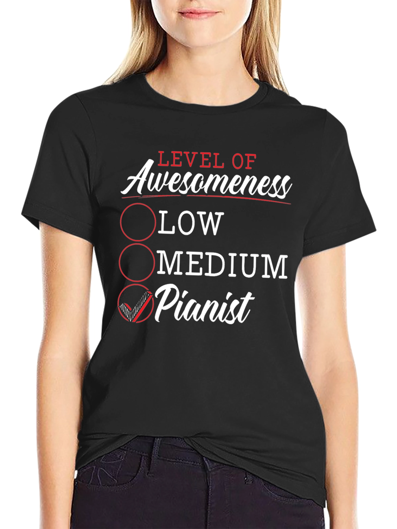 Level of Awesomeness Pianist T-Shirt