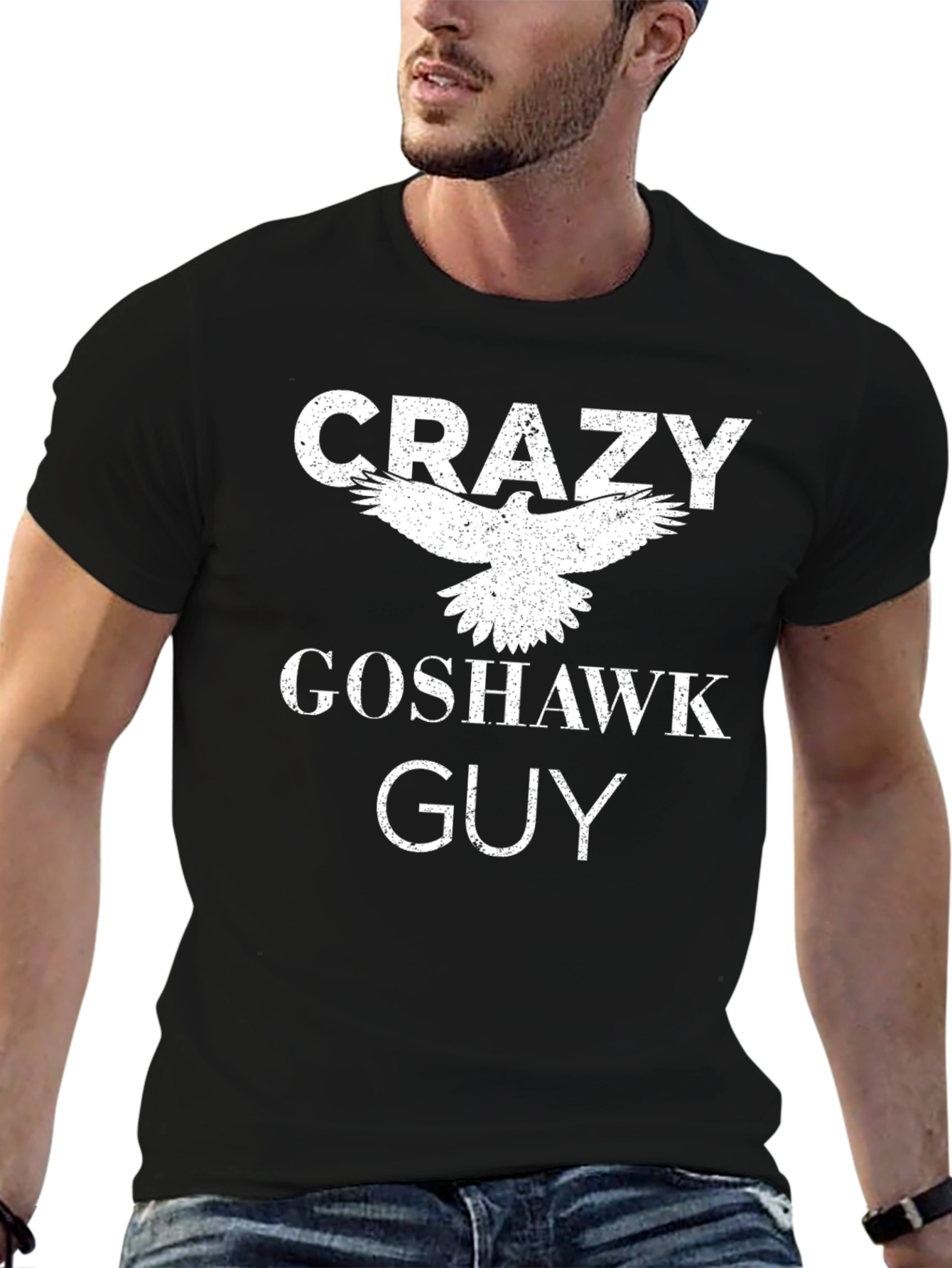 Crazy Goshawk Guy T-Shirt | Bird Lover Tee