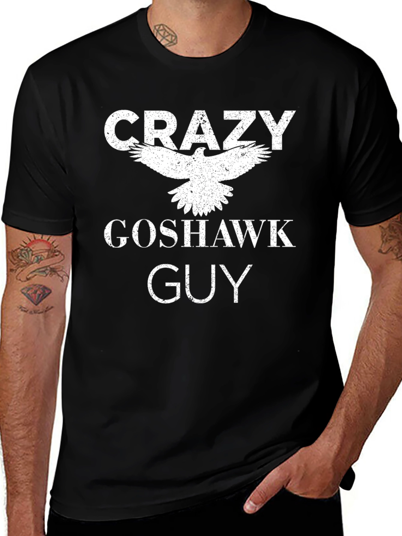 Crazy Goshawk Guy T-Shirt | Bird Lover Tee