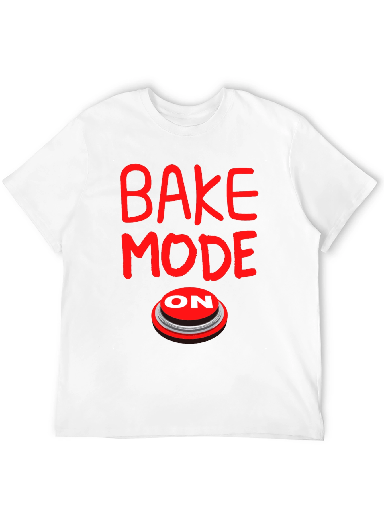 Bake Mode On Graphic Tee - Black Cotton T-Shirt