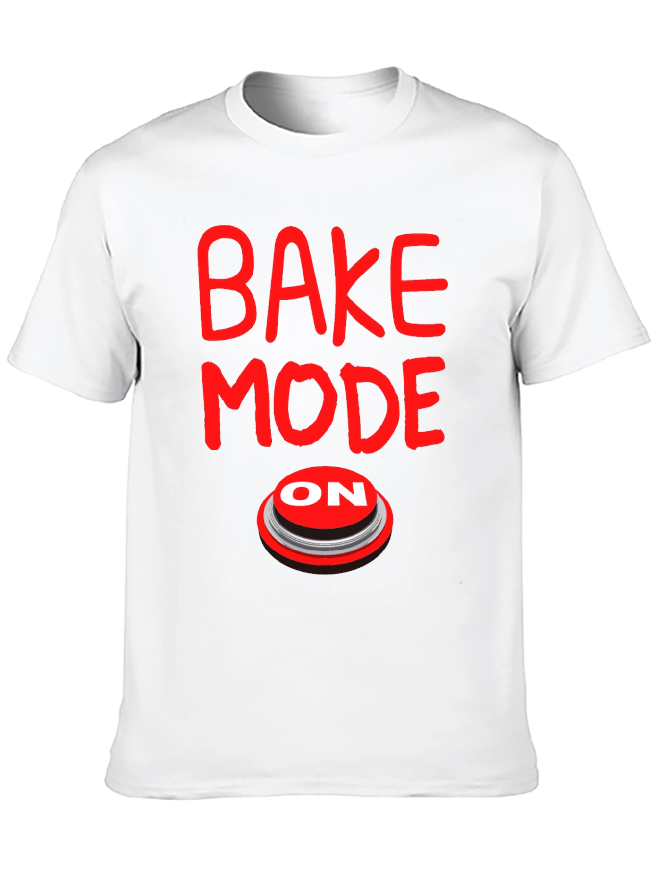 Bake Mode On Graphic Tee - Black Cotton T-Shirt