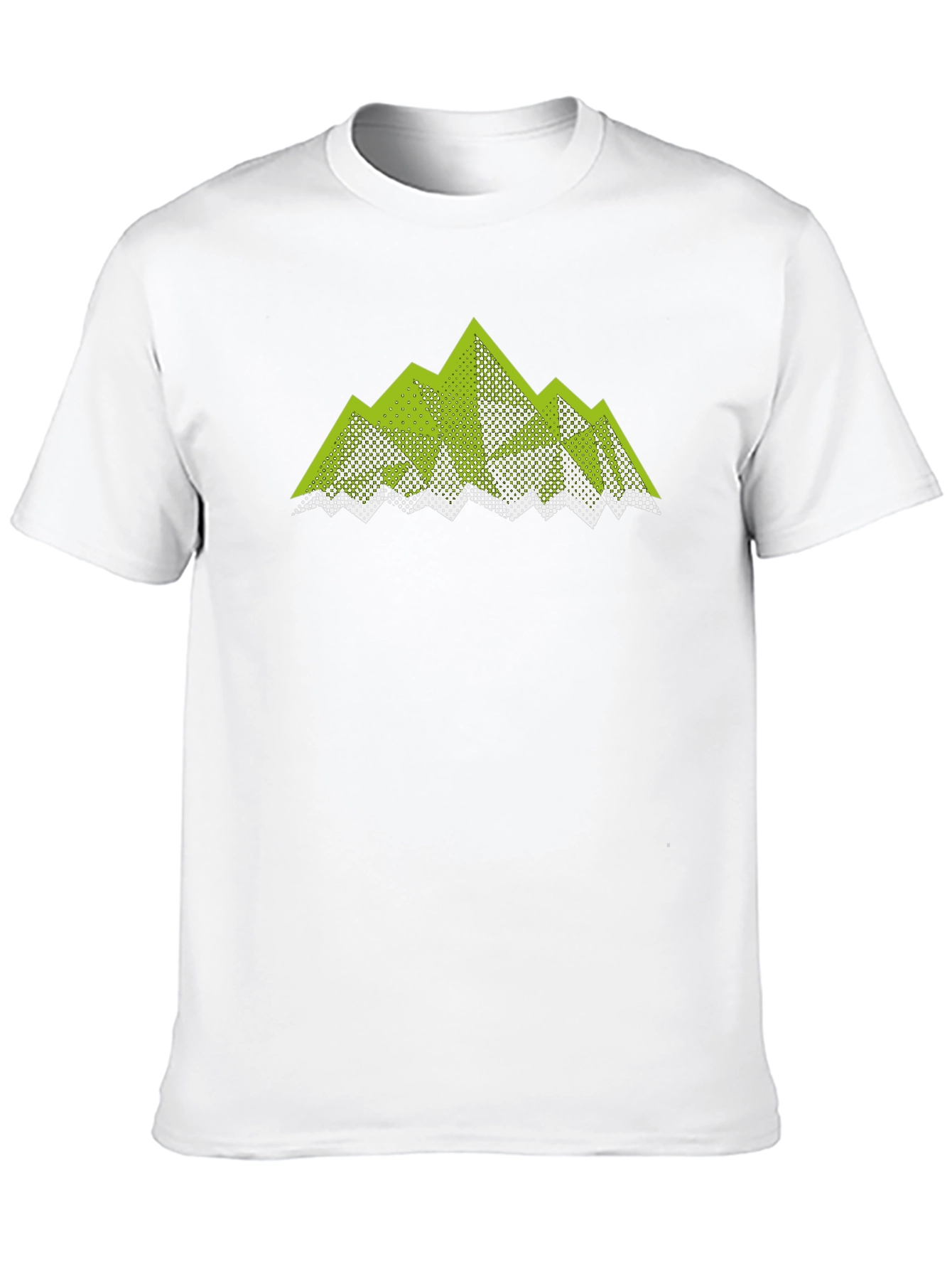 Geometric Mountain Graphic Tee - Black